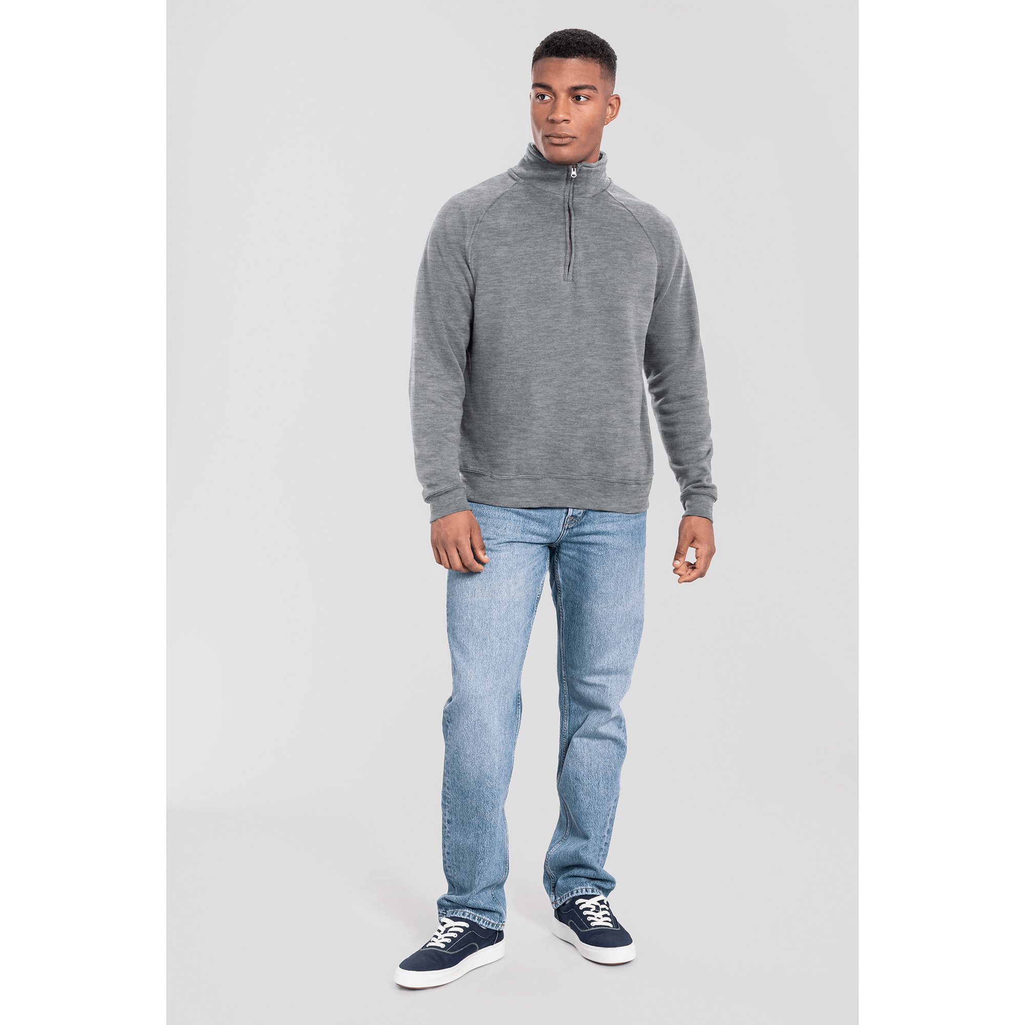 Fruit of the Loom Sweatshirt Iconic Premium Zip Neck Sweat – Bild 5 von 5
