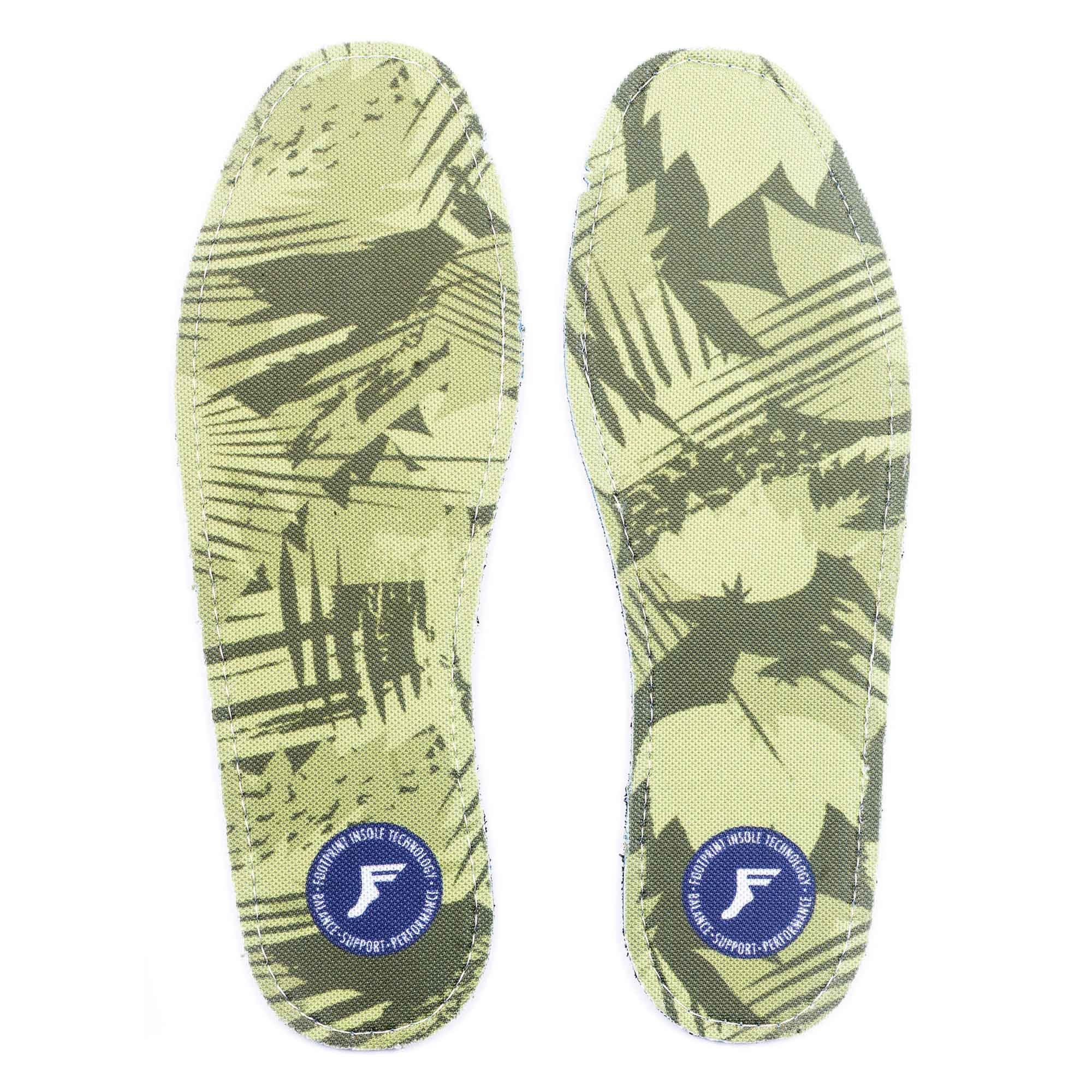 Footprint Insole Fuß- und Gelenkdämpfer Kingfoam Flat - 3mm Profile (yellow/camo) (1 Paar)
