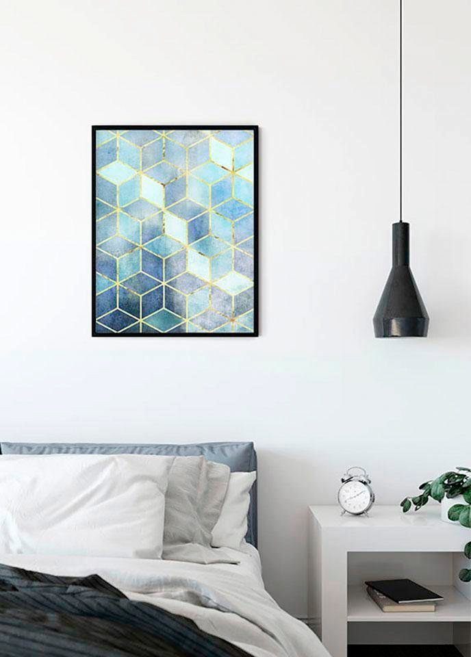 St), Schlafzimmer, Abstrakt Mosaik Poster Komar (1 Kinderzimmer, Azzuro, Wohnzimmer