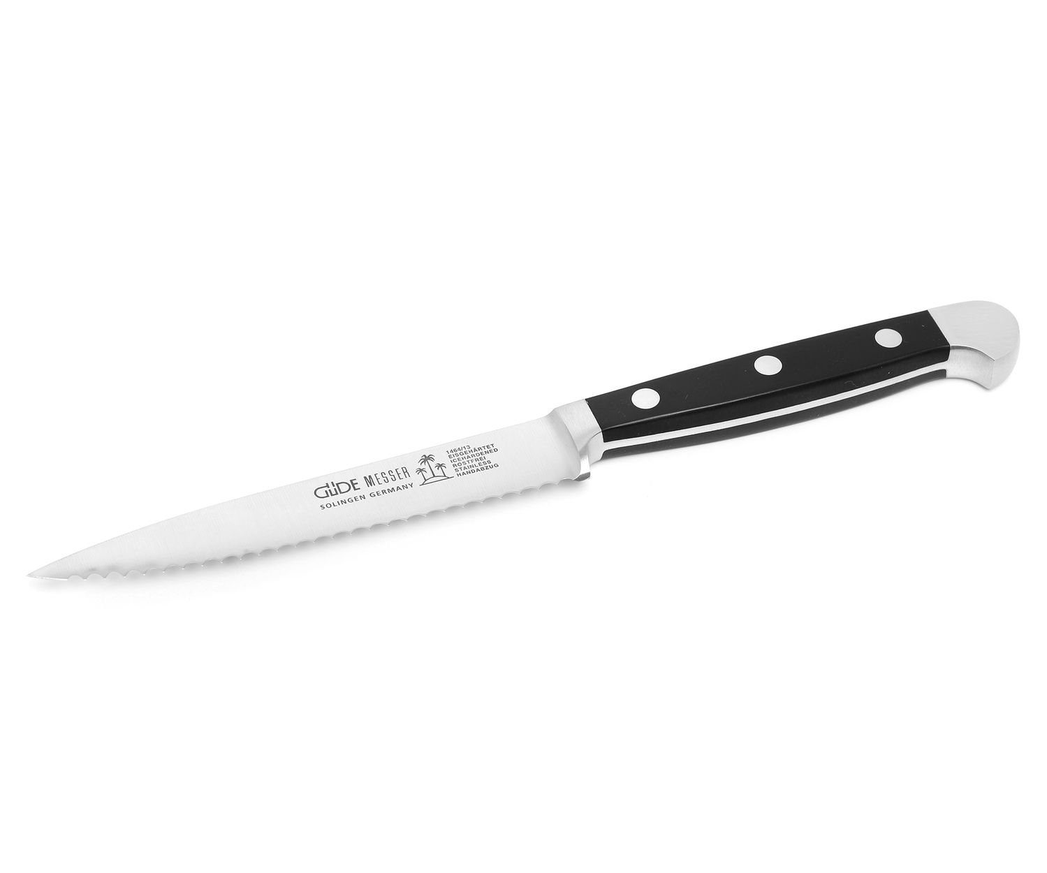 Güde Ножи Solingen Tomatenmesser Tomatenmesser Alpha, Alpha Olive, Alpha Fasseiche, rostfreier Chrom-Vanadium-Molybdän Ножиstahl