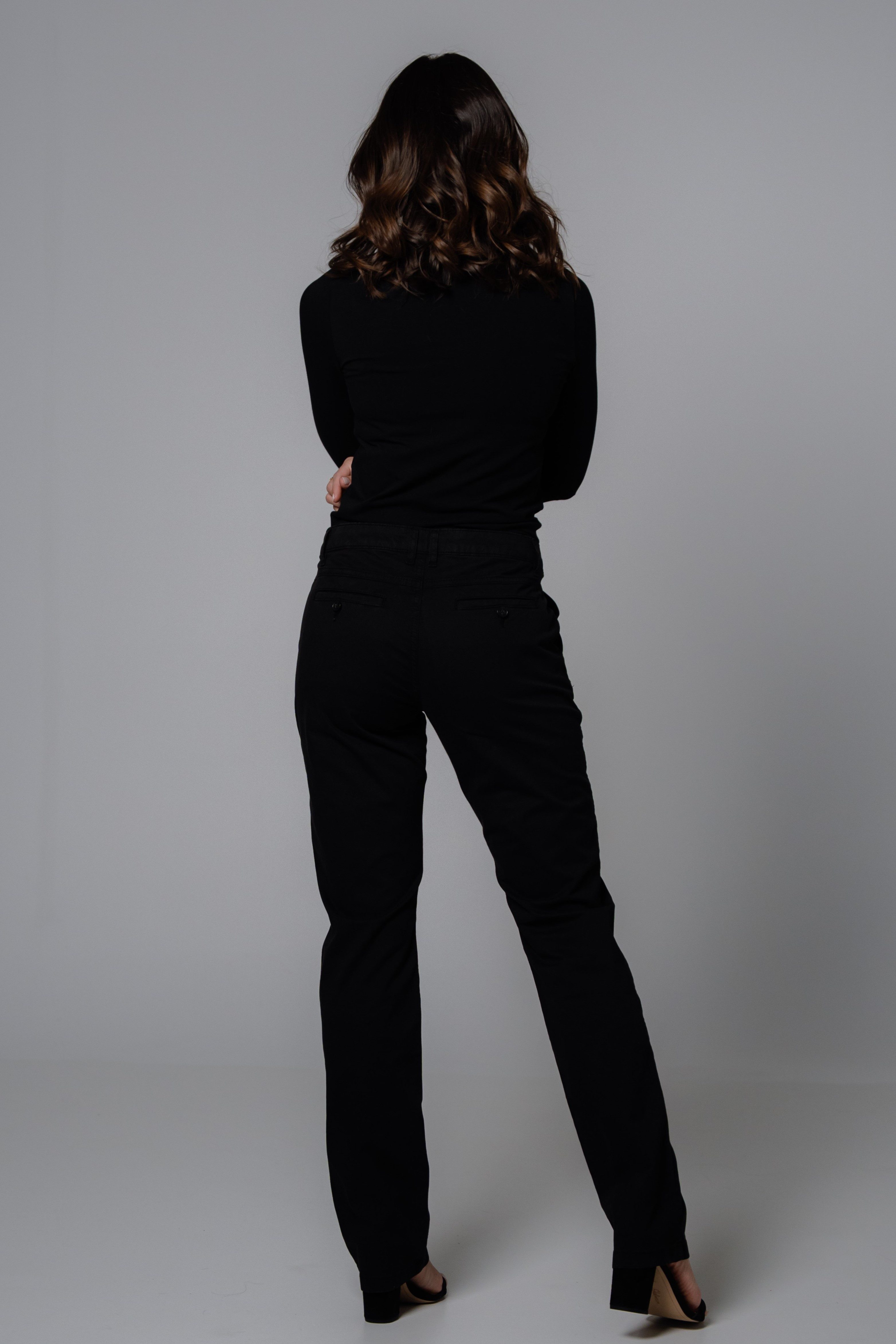 Feuervogl Chinohose fv-Lai:na, Chino, Slim Fit, Soft Cotton, Black