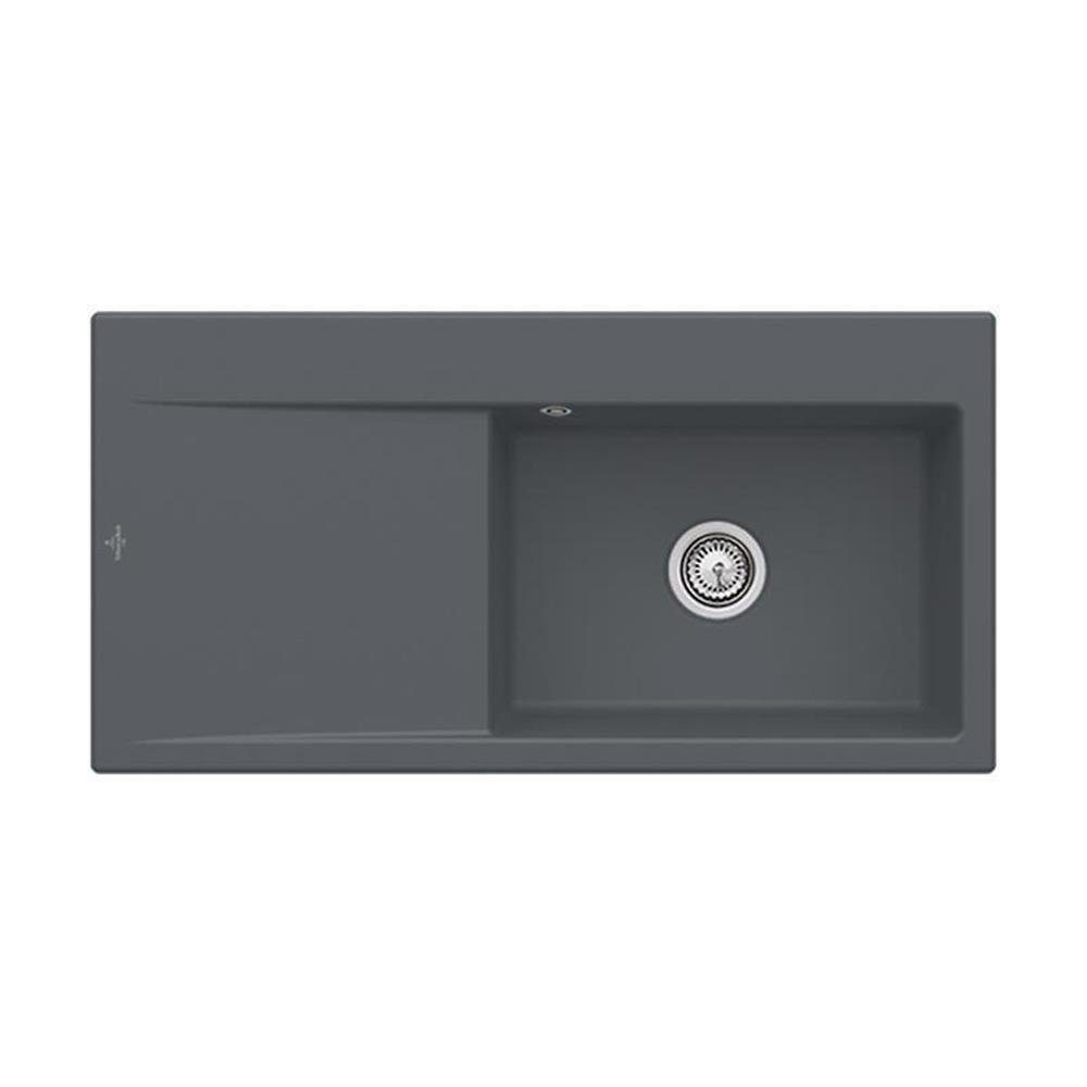 Villeroy & Boch Küchenspüle Subway Style 60 Becken rechts Excenterbedienung Classicline i4 Graphit, 100/510 cm