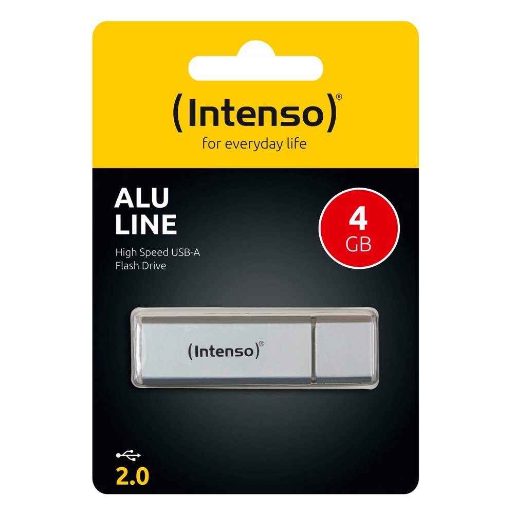 Intenso Intenso USB Stick 4GB Speicherstick Alu Line silber USB-Stick