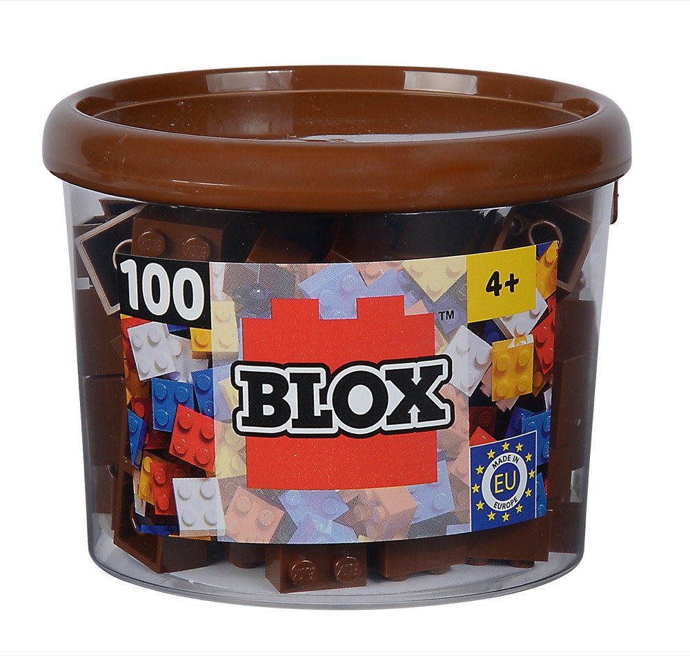 SIMBA Simba Konstruktionsspielzeug Blox 100 Teile 4er braun 104114533 Spielbausteine