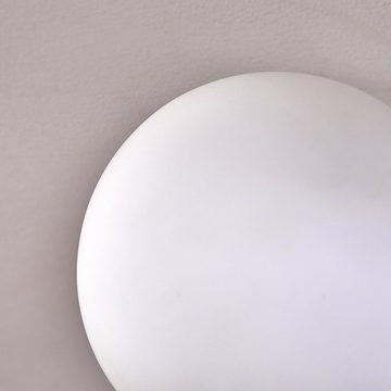 hofstein Deckenleuchte Deckenlampe aus Metall/Glas in Schwarz/Milchglas, ohne Leuchtmittel, Leuchte im Retro-Design aus Glas, 4 x G9 LED, ohne Leuchtmittel