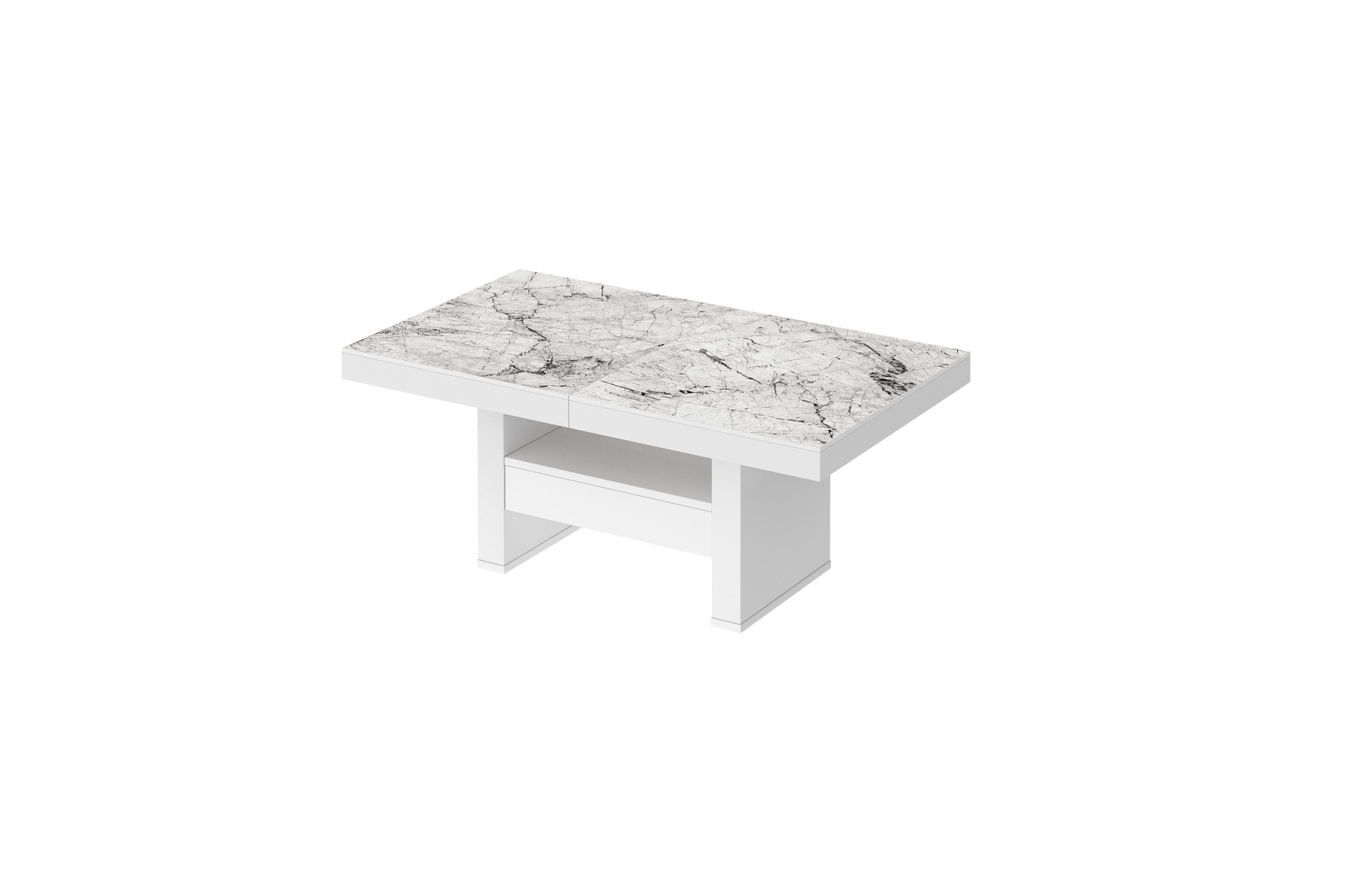 designimpex Couchtisch Design HLU-111 Marmoroptik Hochglanz günstig online kaufen