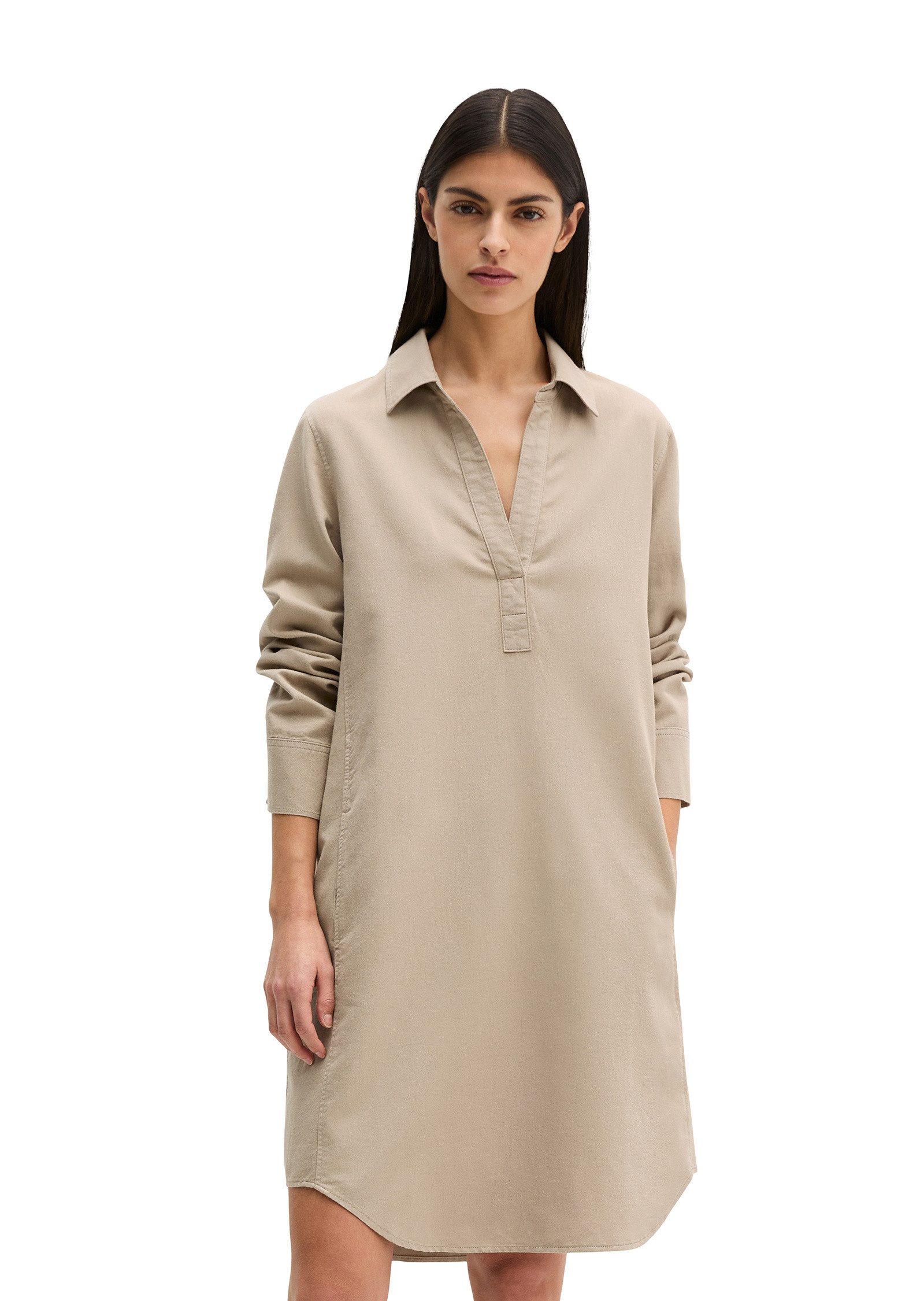 Marc O'Polo Hemdblusenkleid aus Organic-Cotton-Lyocell-Leinen-Mix günstig online kaufen