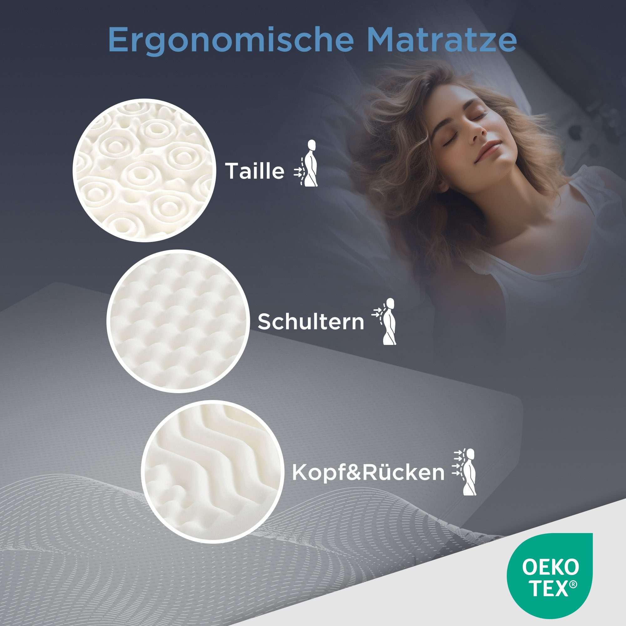 Kaltschaummatratze 90x200 cm, Matratze140x200 cm mit günstig online kaufen
