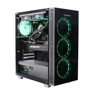 GAMEMAX Gaming-PC (AMD Ryzen 7 7700X, RTX 4070 Ti Super, 32 GB RAM, 2000 GB SSD, Wasserkühlung, DDR5-RAM, PCIe SSD Gen4, Windows 11)