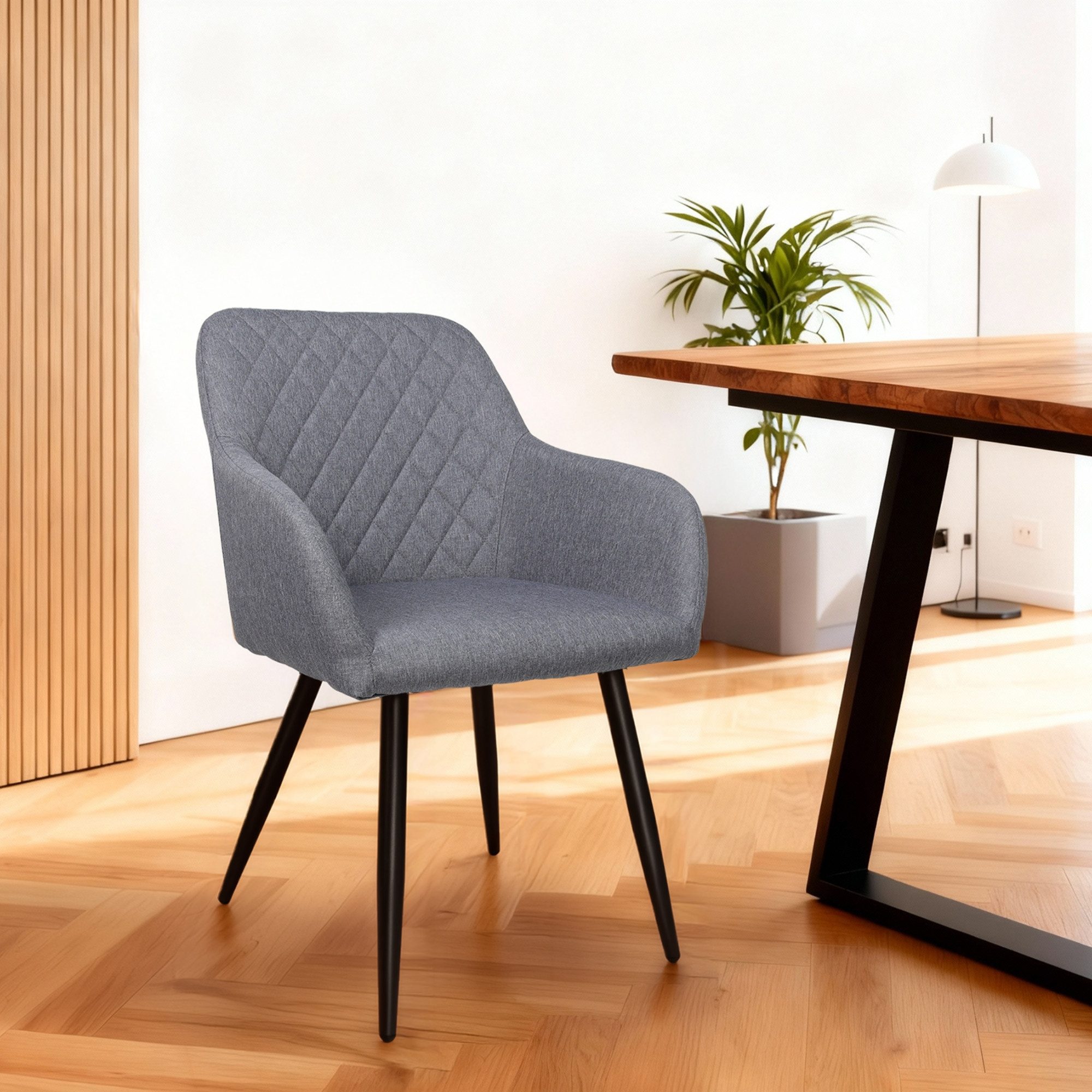 Albatros International Esszimmerstuhl Esszimmer Stühle 2 er Set SILA, Stuhl Stühle Esszimmerstühle, Küche (2er Set, Grau, Stoff Bezug), Küchenstuhl Küchenstühle Essstühle für den Esstisch Ess Stühle