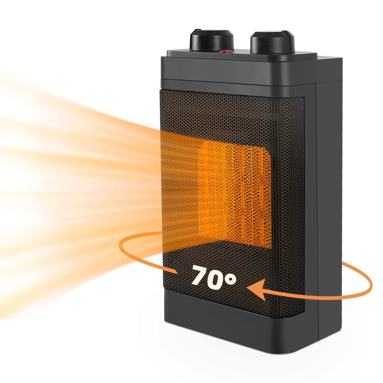 ZMH Keramikheizlüfter leise keramik energiesparend Elektroheizung, 1500 W, günstig online kaufen