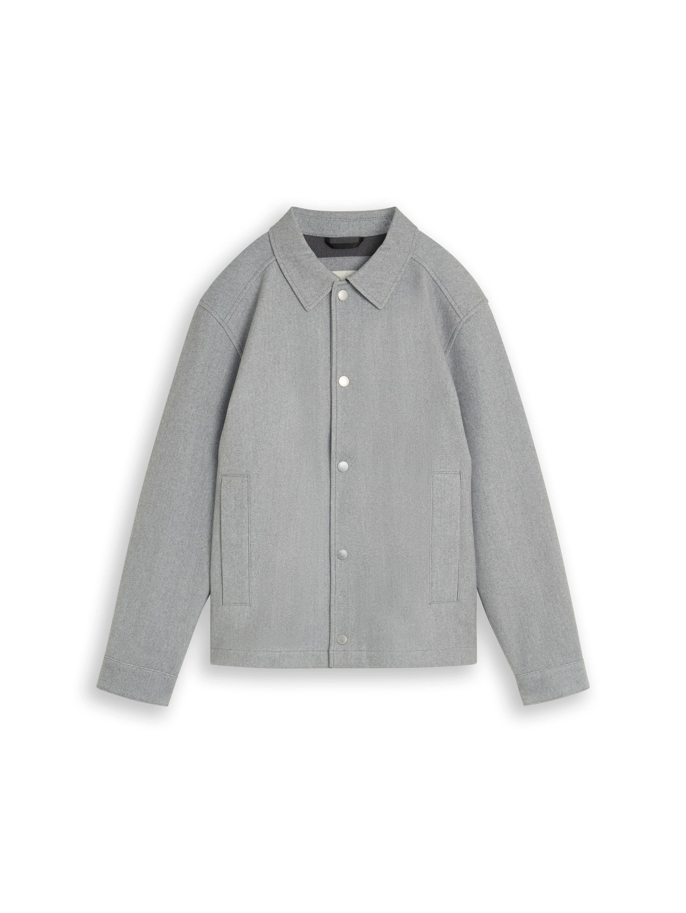 TOM TAILOR Denim Wolljacke mit Druckknöpfen und Eingrifftaschen – Bild 5 von 5