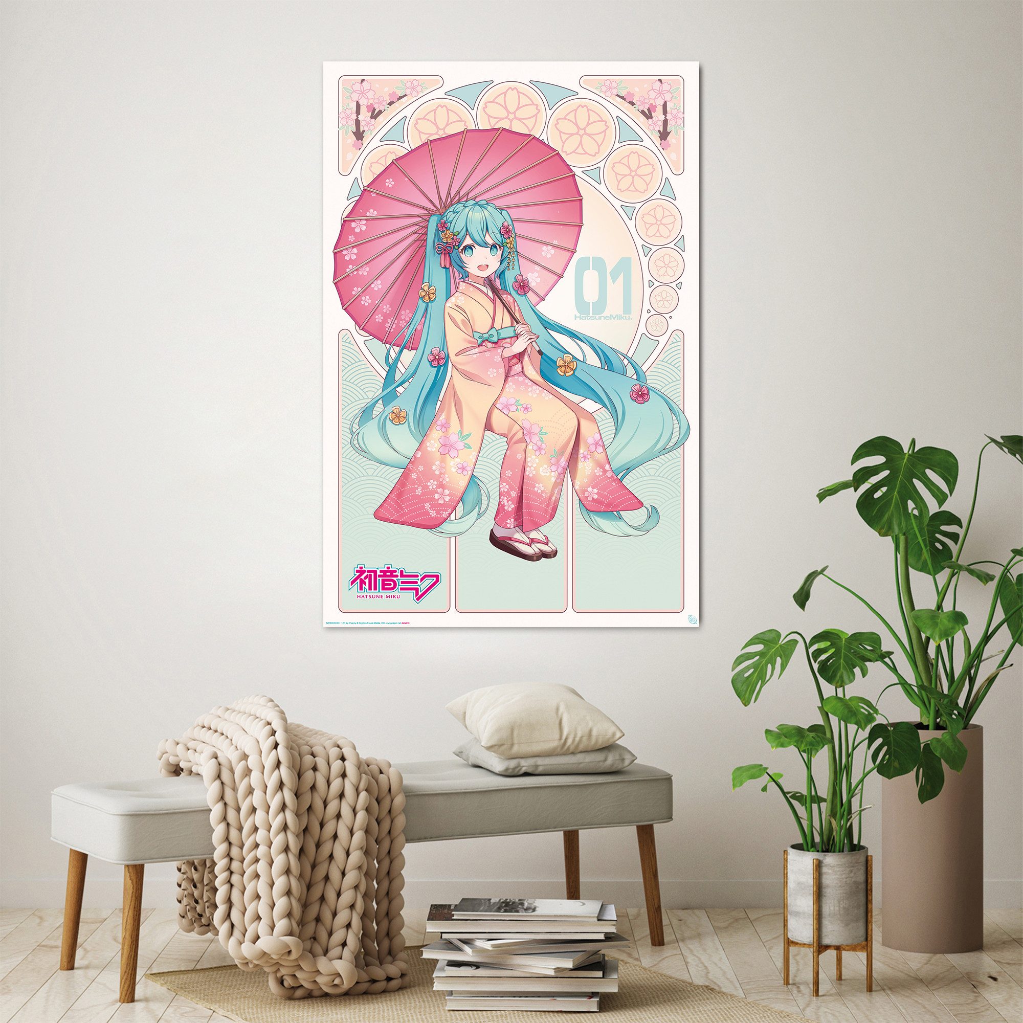GB eye Poster Hatsune Miku Poster Sakura Kimono 61 x 91,5 cm