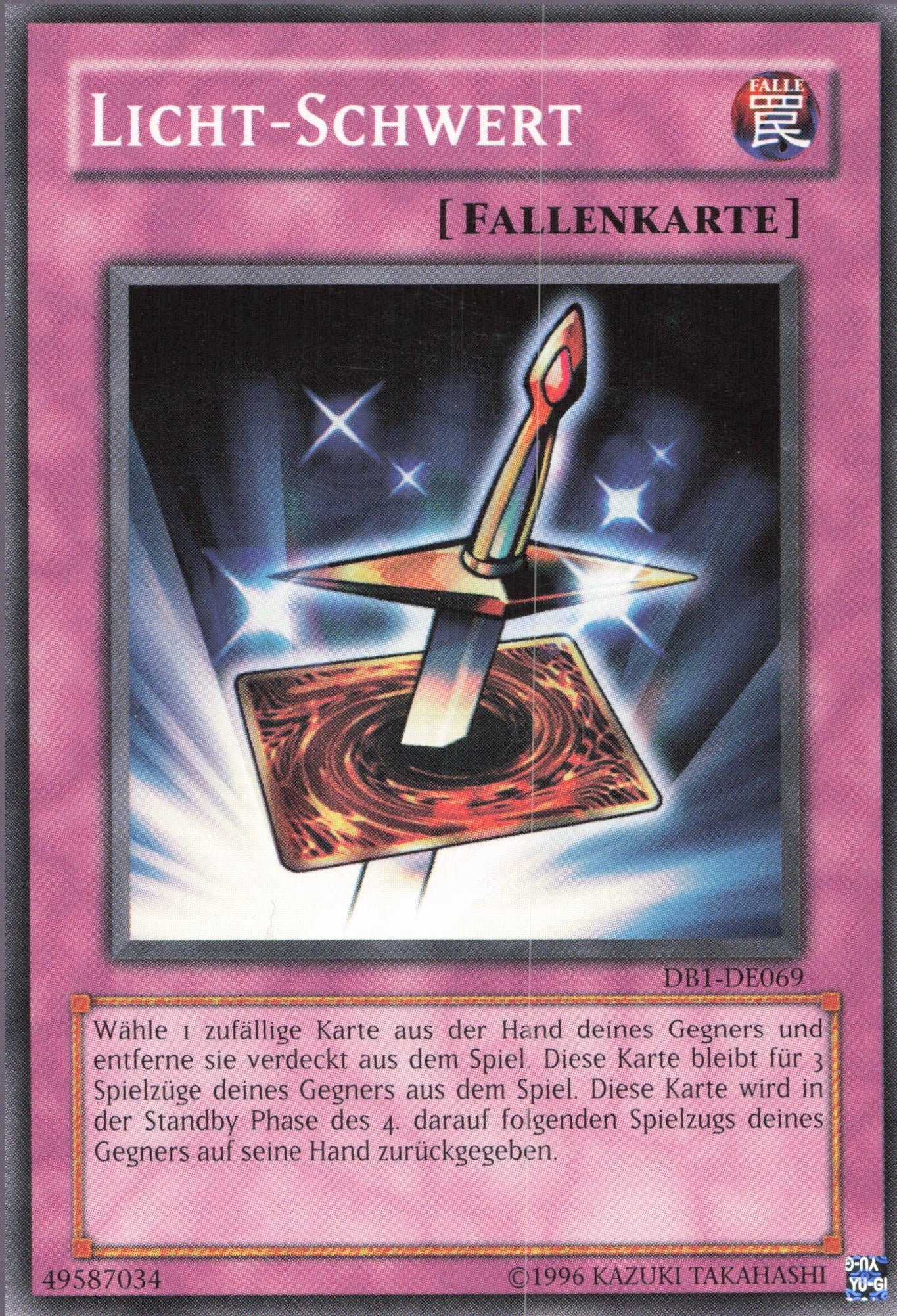ReCollectibles Sammelkarte YuGiOh Karte LichtSchwert deutsch, YuGiOh! Karte DB1DE069 Common