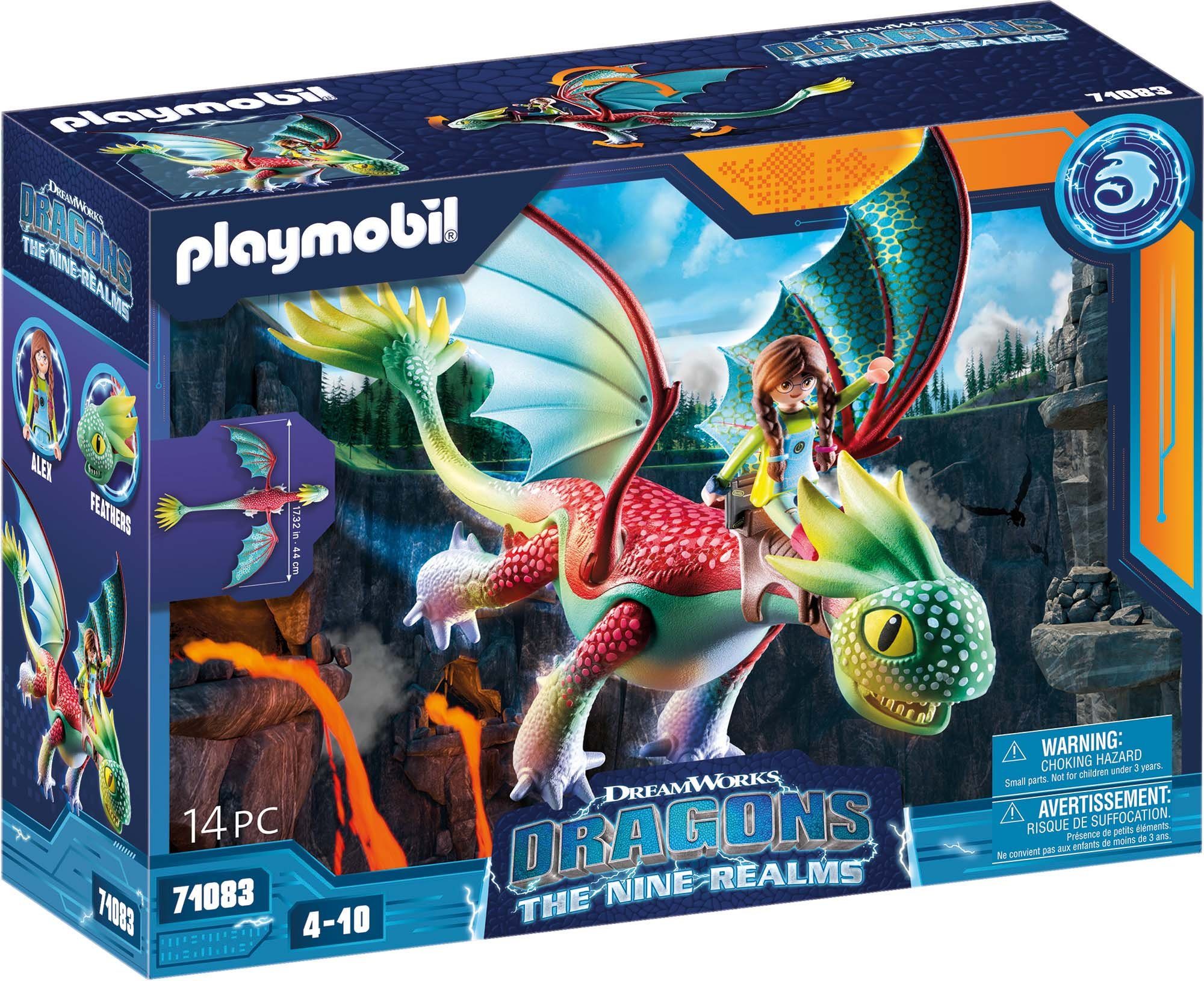 Playmobil® Konstruktions-Spielset Dragons: The Nine Realms - Feathers & Alex (71083), (14 St), Made in Germany