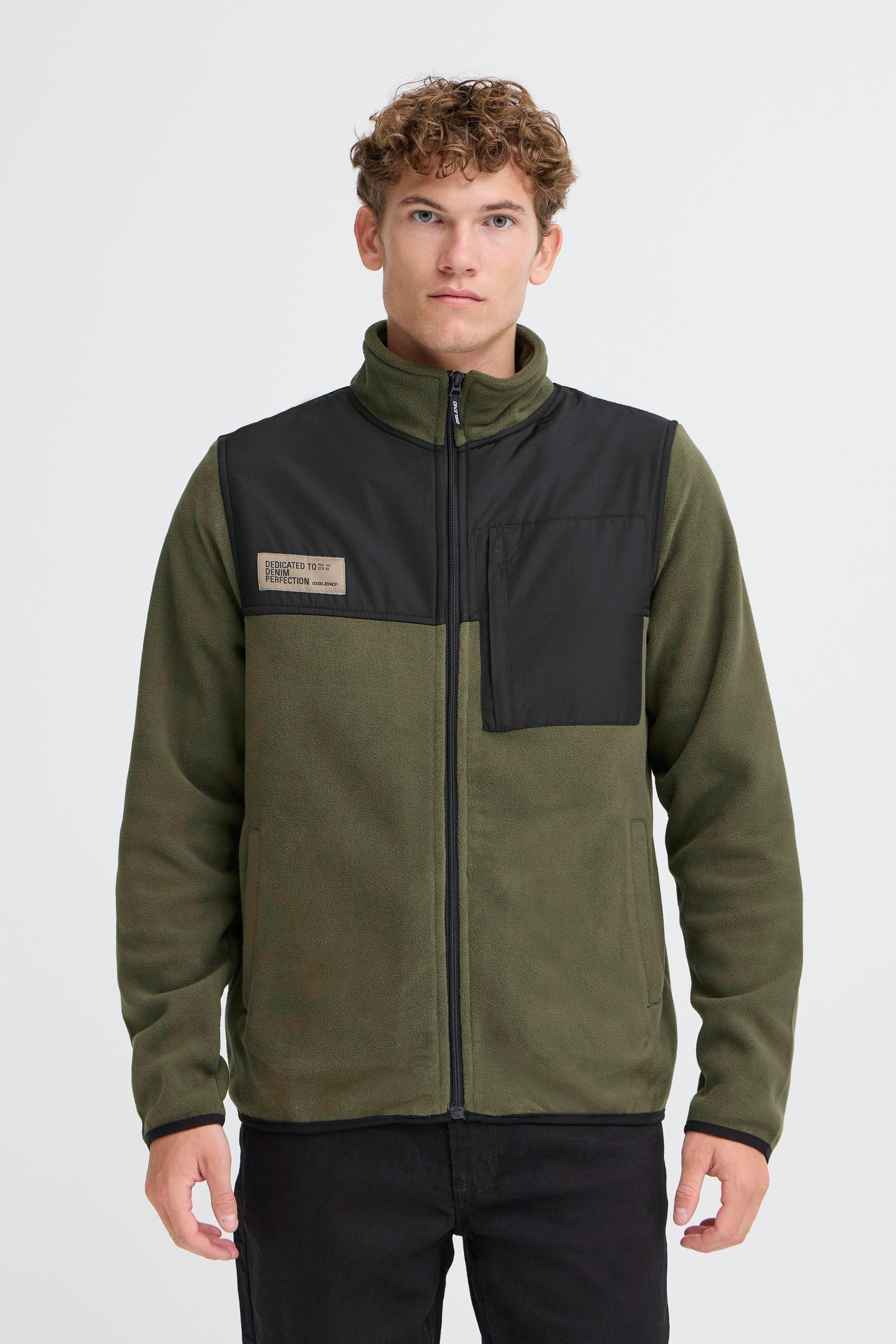 Blend Cardigan BHMas Gemütliche Fleecejacke mit praktischen Taschen