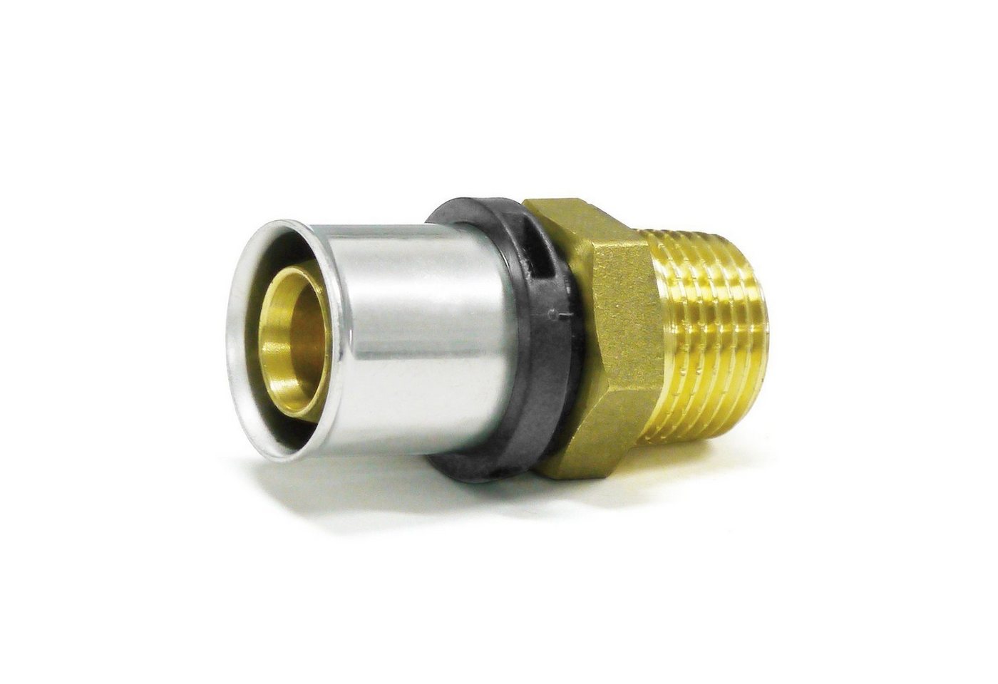 Thumbnail - PipeTec Deutschland Pressfitting Pipetec Pressfitting Übergang Kupplung 32x3 mm 1 Zoll AG TH Kontur