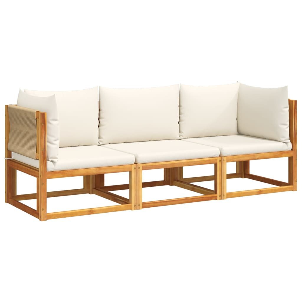 vidaXL Loungesofa 3-tlg. Garten-Sofagarnitur mit Kissen günstig online kaufen