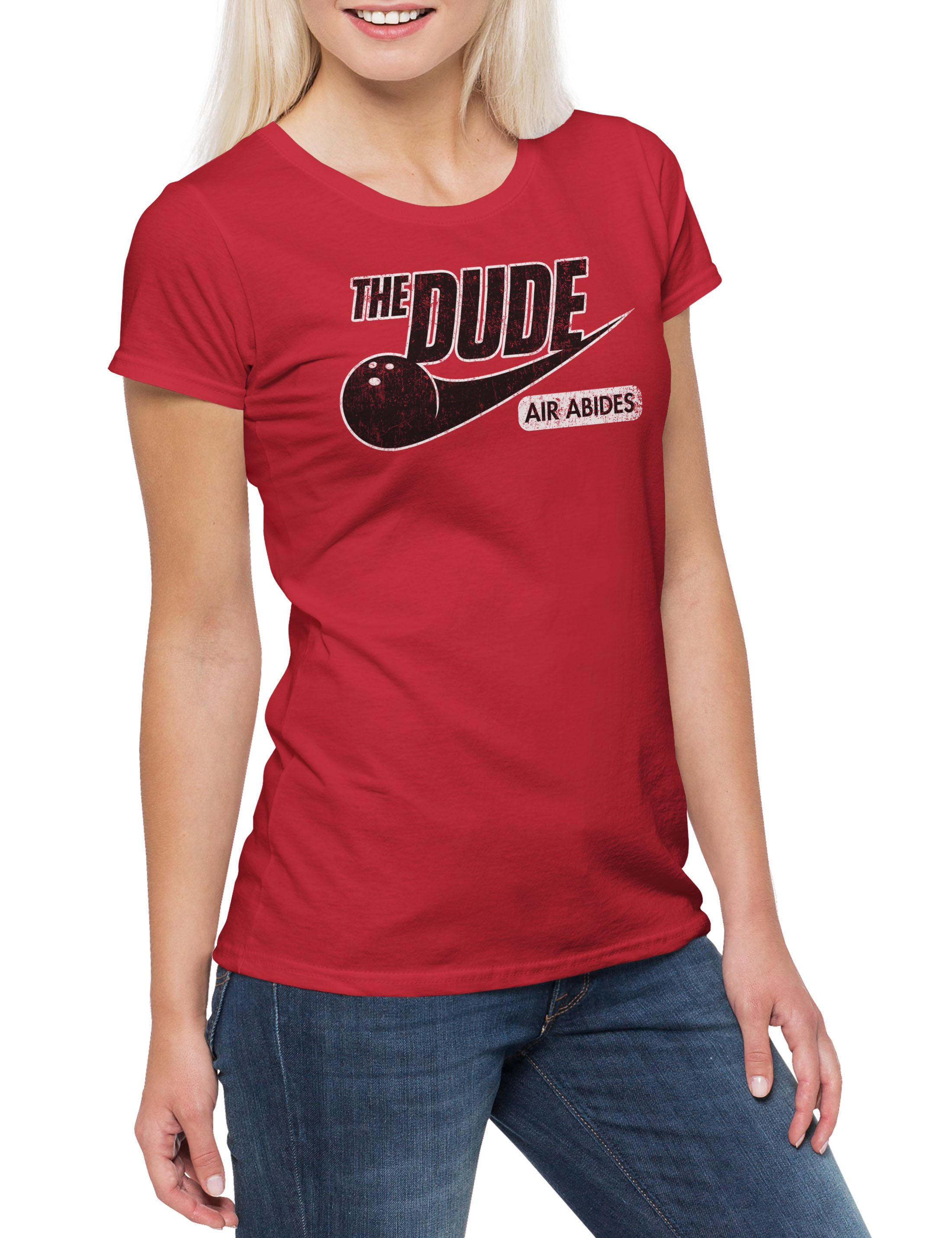 Print-Shirt Dude Air Damen T-Shirt The Dude Big Walter Lebowski Sobchak Bowling