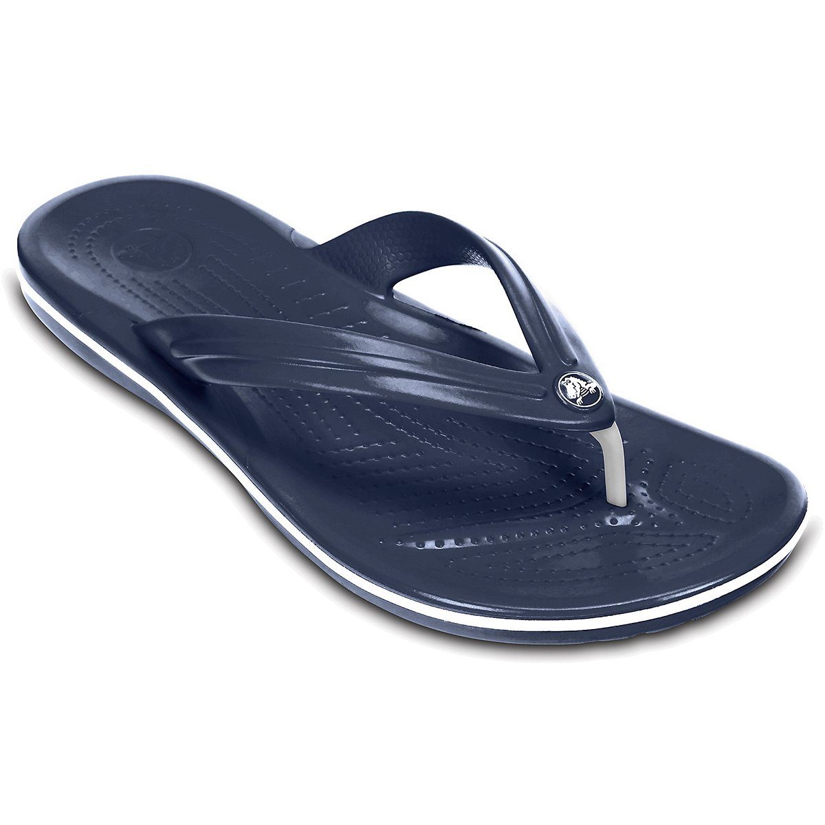 Crocs Große Größen Zehentrenner navy-weiß Crocband™ Flip Crocs Sandale