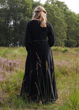 Battle Merchant Ritter-Kostüm Spätmittelalter-Kleid Isabell Samt Cotehardie Schwarz Größe L
