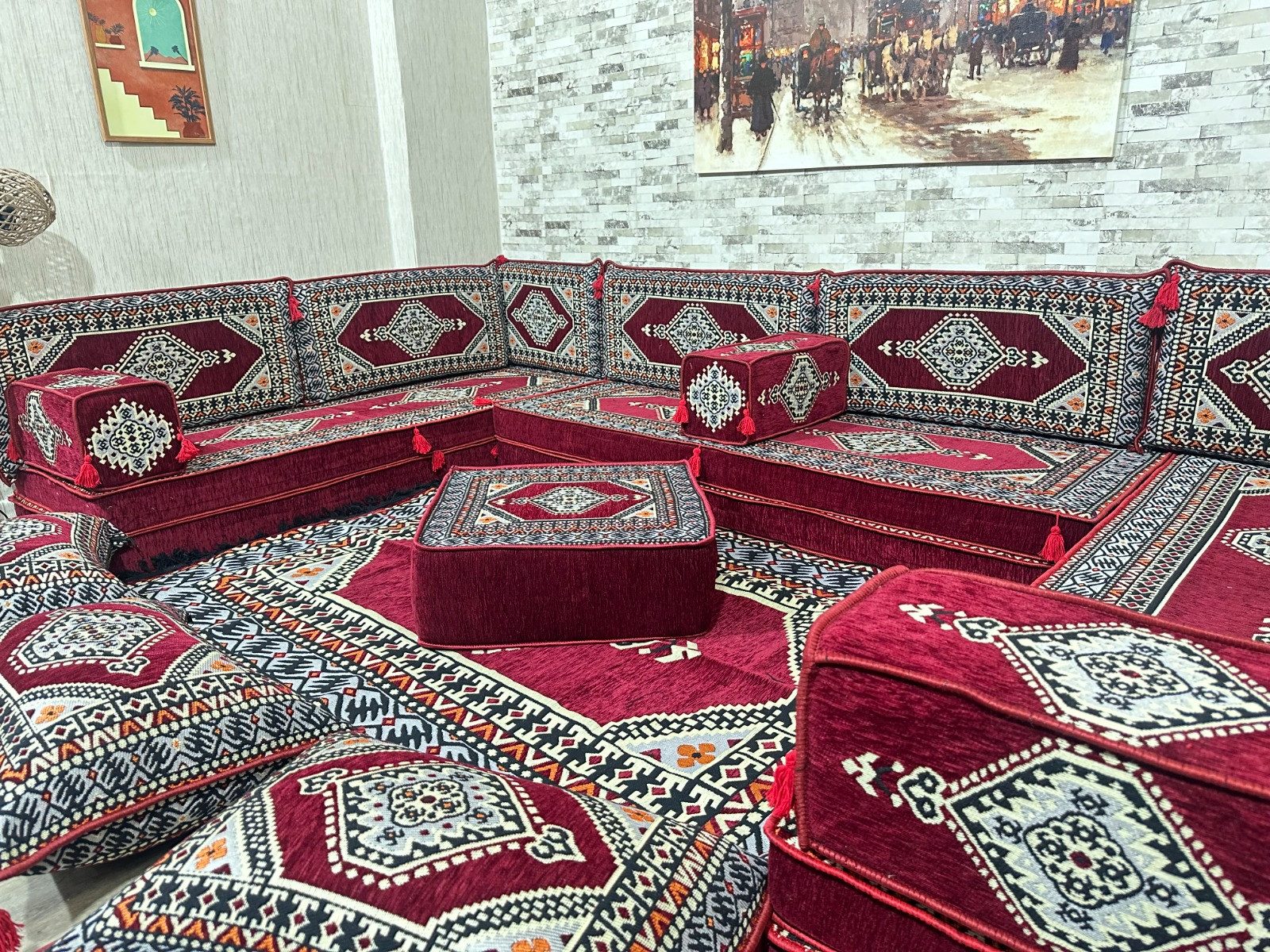 CaddeBuy Sofa Arabische Sitzkissen, Orientalisches Sofa, Sitzecke, Kelim, 2 günstig online kaufen