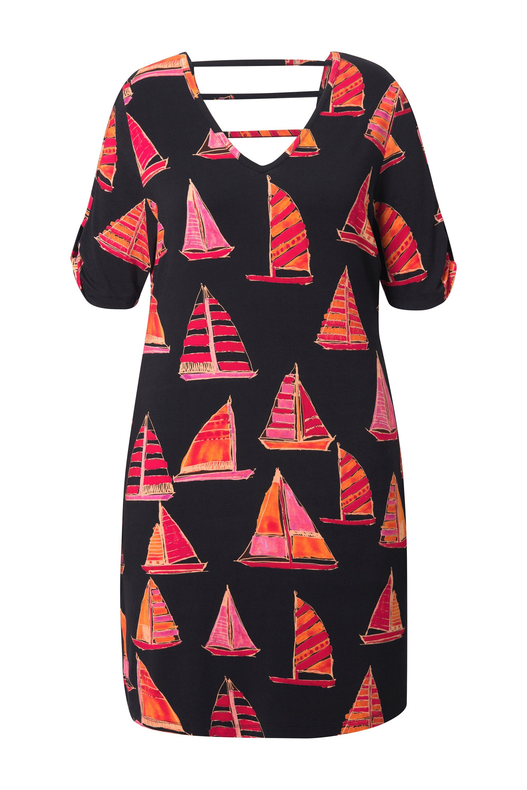 Ulla Popken Midikleid Strandkleid Boote A-Linie günstig online kaufen