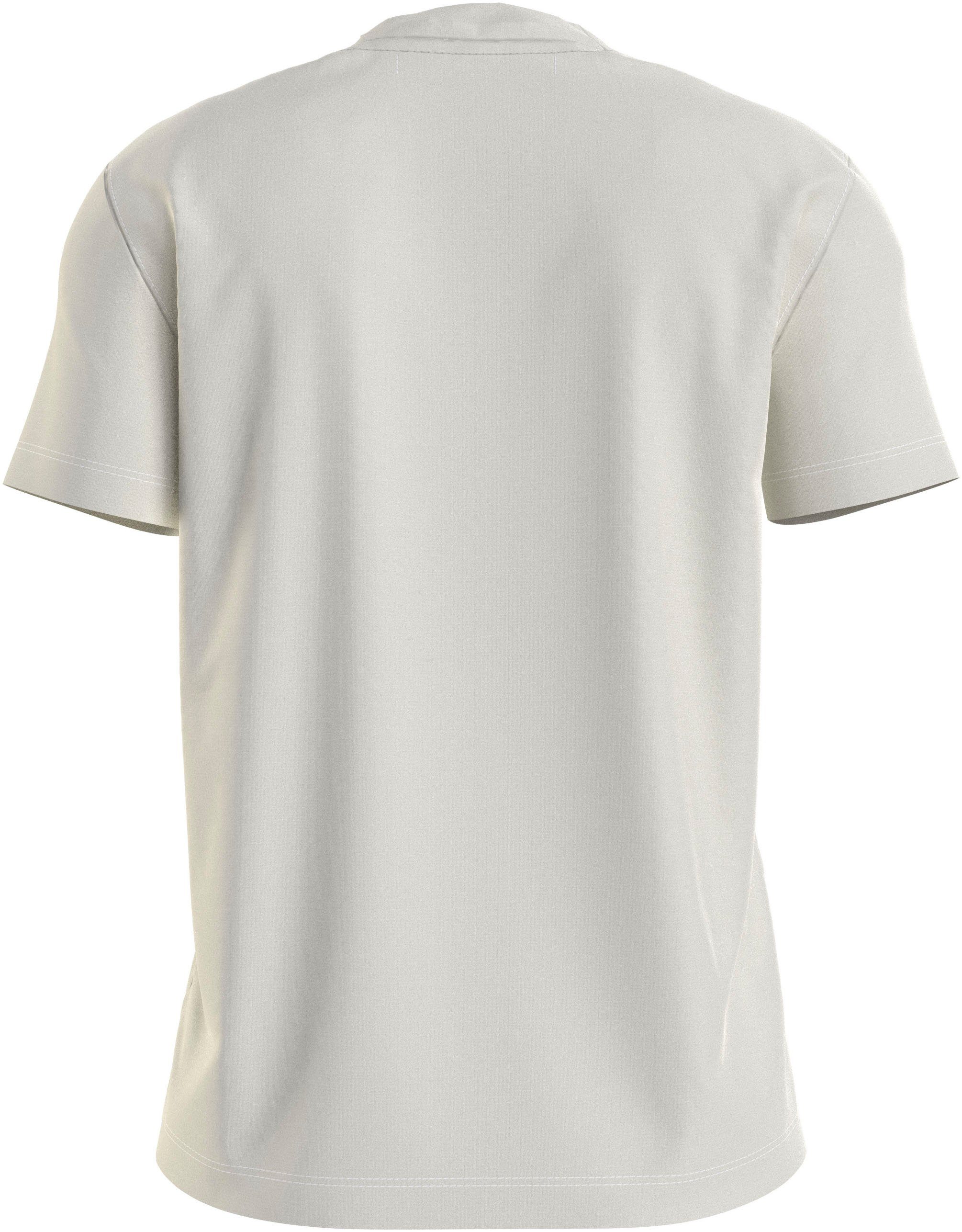 Calvin Klein Jeans T-Shirt EMBROIDERED NECKLINE TEE ecru-beige