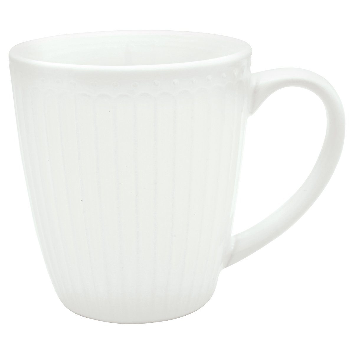 Greengate Becher Alice Becher mit Henkel white 0,3 l, Steinzeug