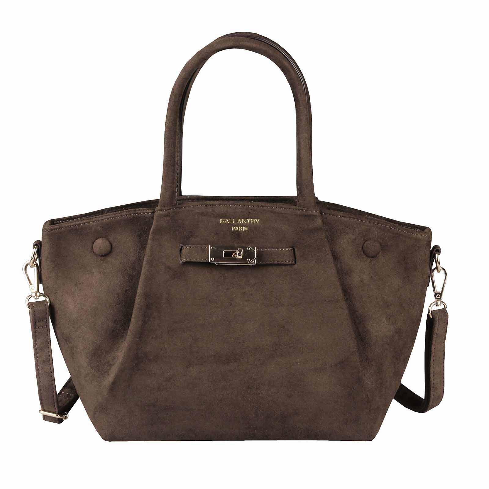 ITALYSHOP24 Schultertasche Damen Tasche Tote Bag Business Handtasche Wildleder Optik Crossbody, Samt Umhängetasche Bodybag Damentasche Henkeltasche Freizeit CrossOver