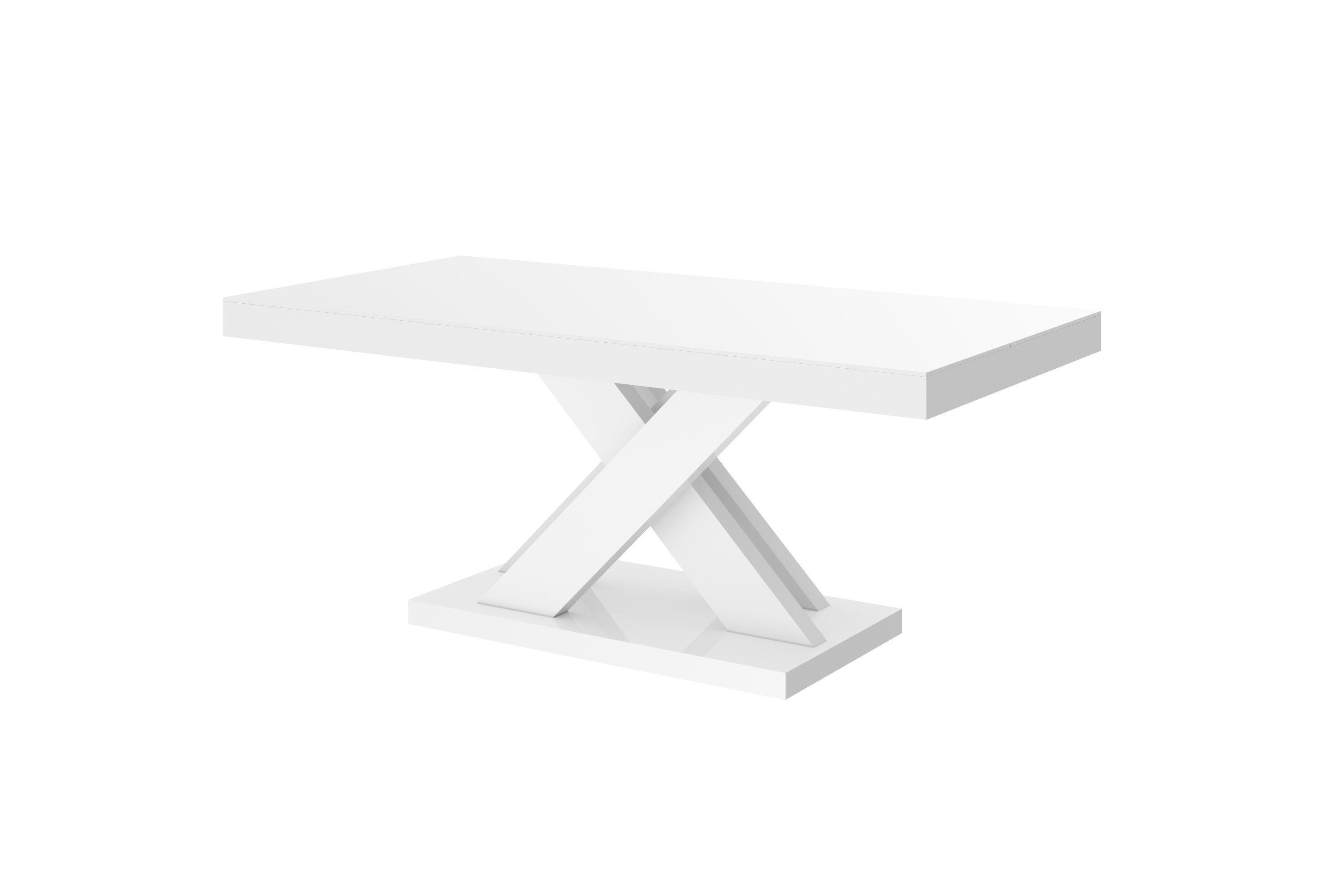designimpex Weiß Wohnzimmertisch Highgloss Design Tisch Hochglanz Couchtisch XLU-888