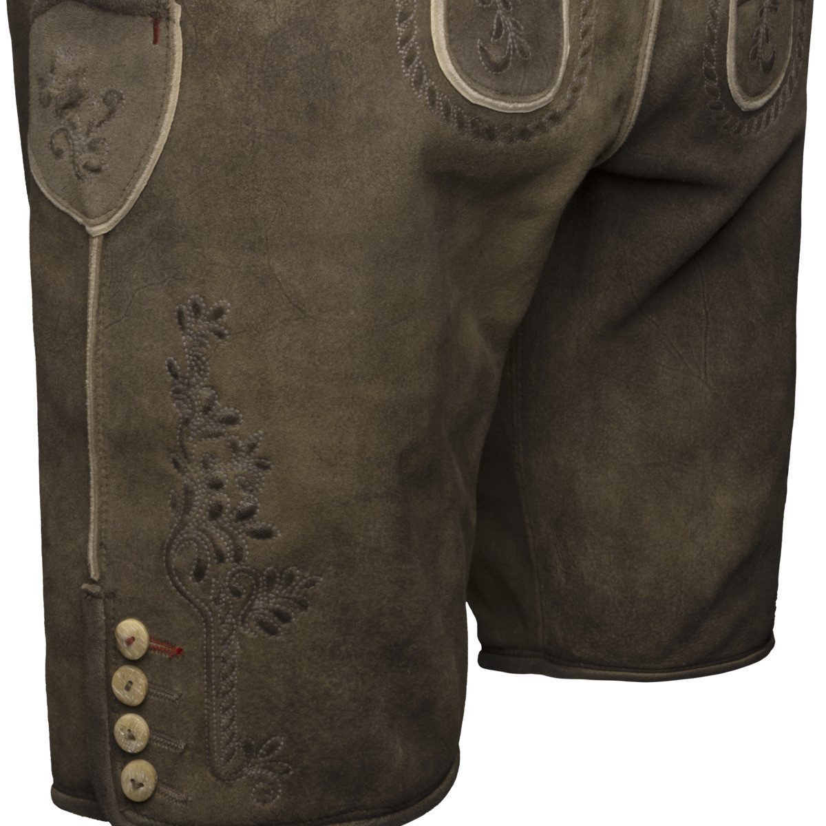 Krüger Trachtenlederhose Dante Herren (1-tlg) Trachtenlederhose, Trachtenhose, Bayerische Lederhose, Oktoberfest
