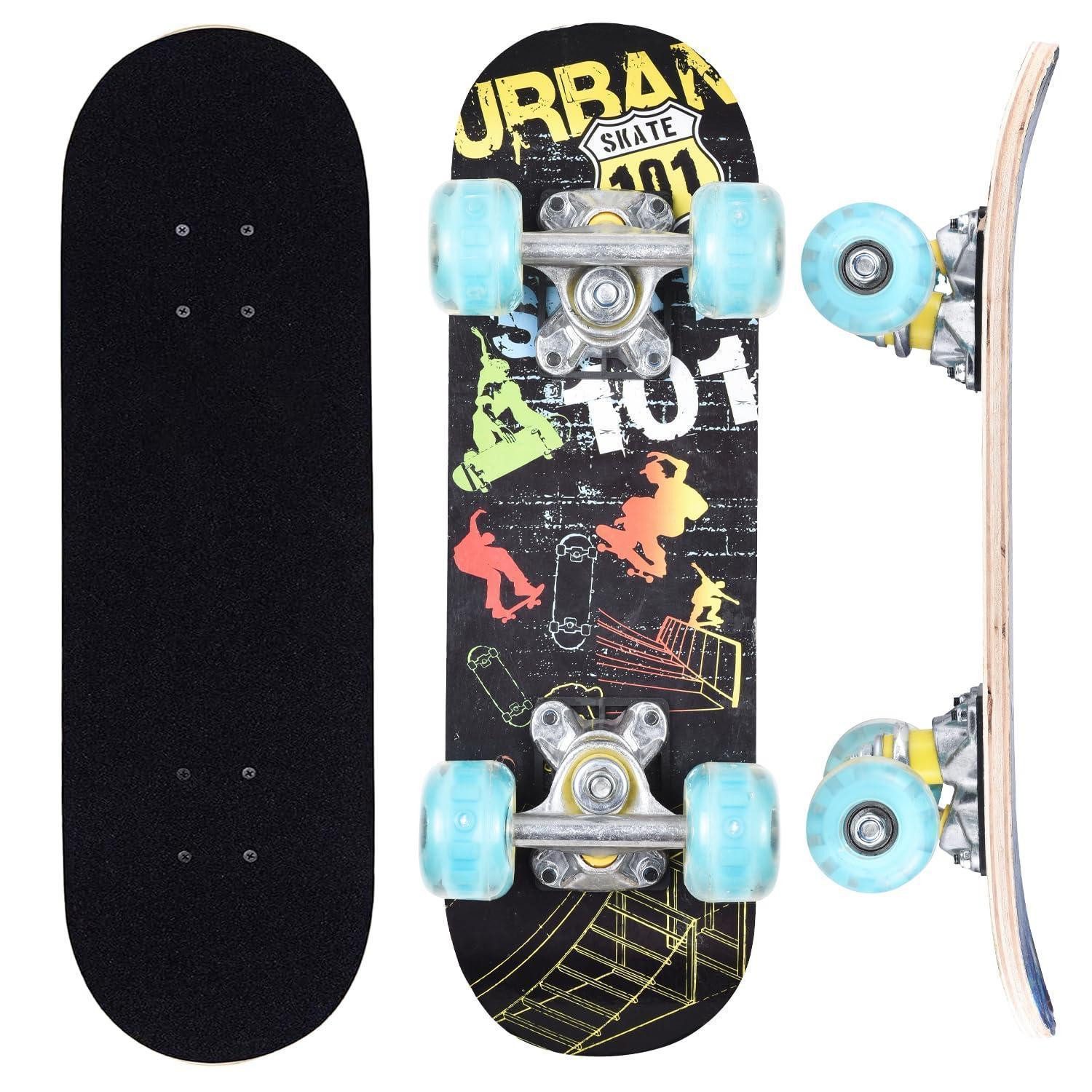 LuxusKollektion Skateboard Skateboard 17x5 Zoll für Kinder Ahorn-Deck (1-St)