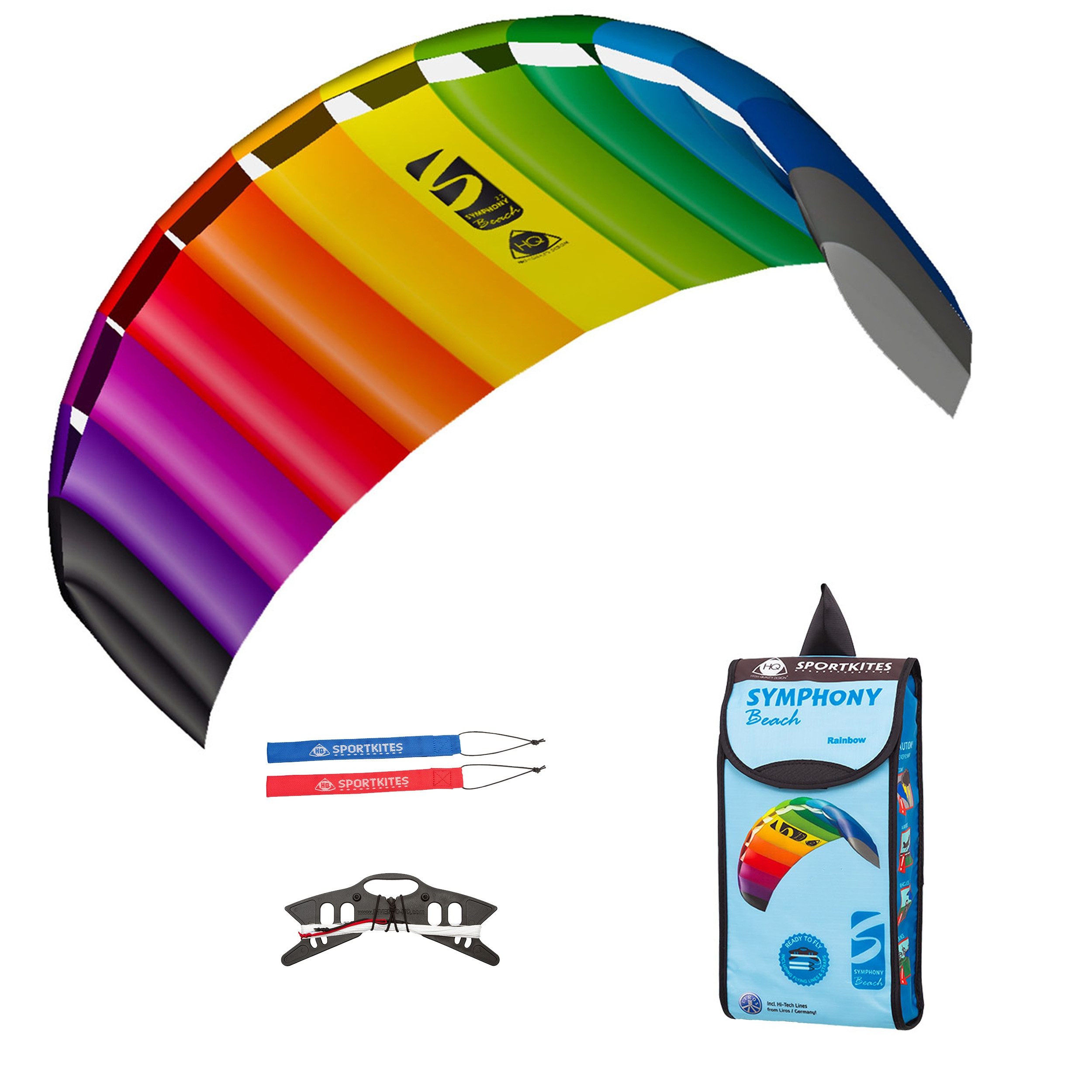 HQ Flug-Drache HQ Lenkdrachen Lenkmatte Symphony Beach III R2F, Ready-to-Fly-Ausstattung