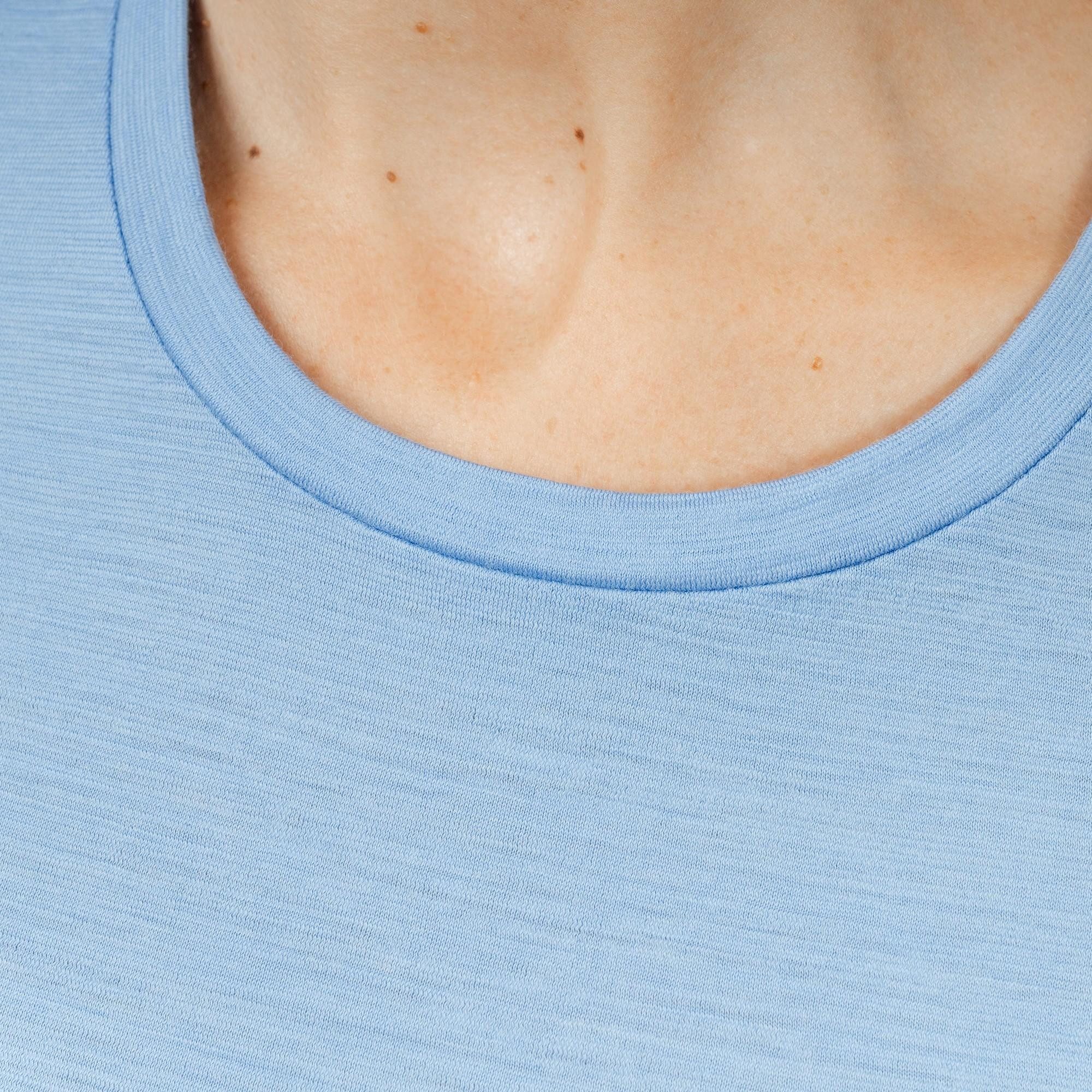 Tom Fyfe T-Shirt TOM FYFE Merino T-Shirt Slim Fit Damen Steel Blue / M