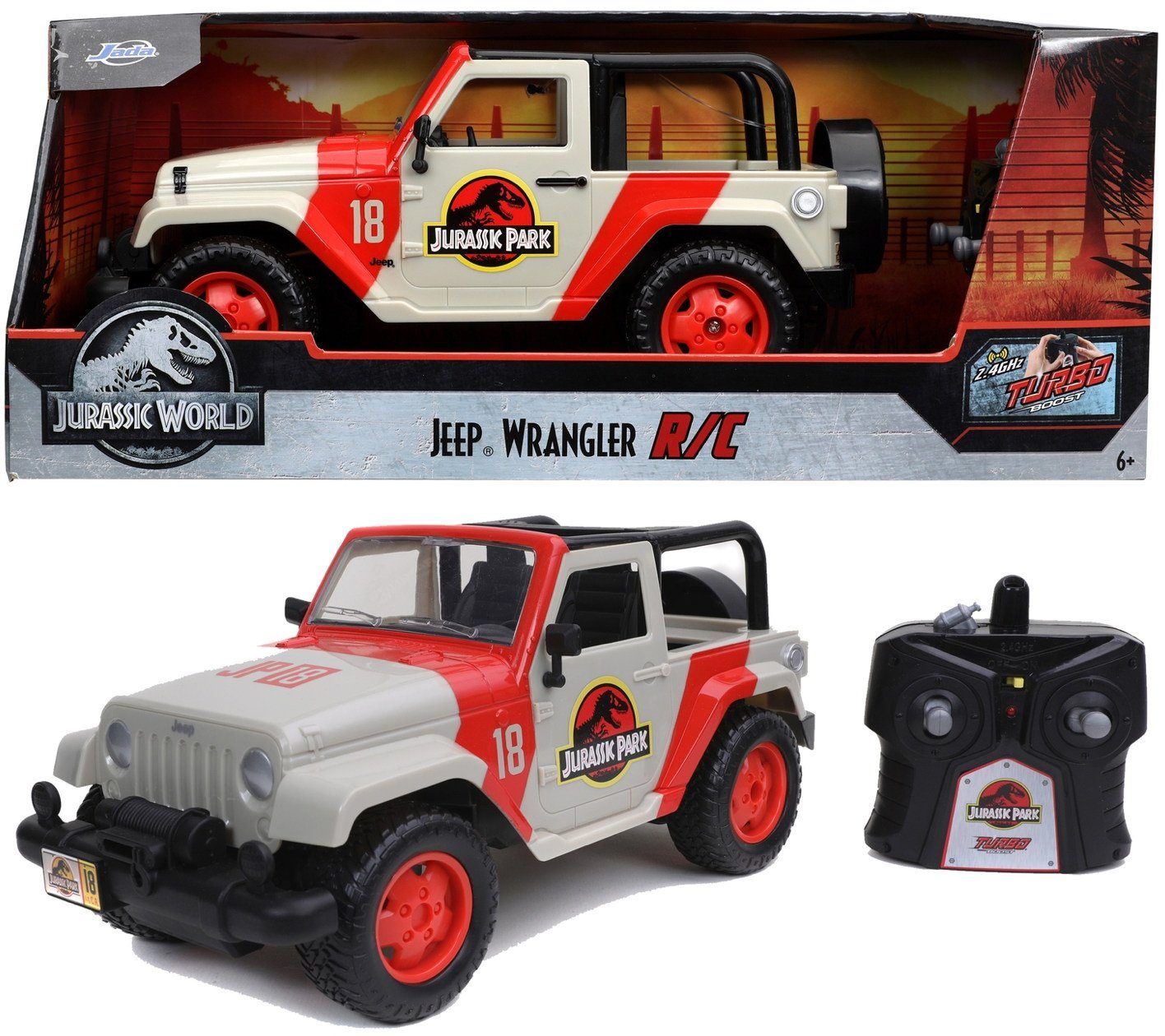 JADA RC-Auto ferngesteuertes Auto RC Jurassic World Jeep Wrangler 1:16  253256000