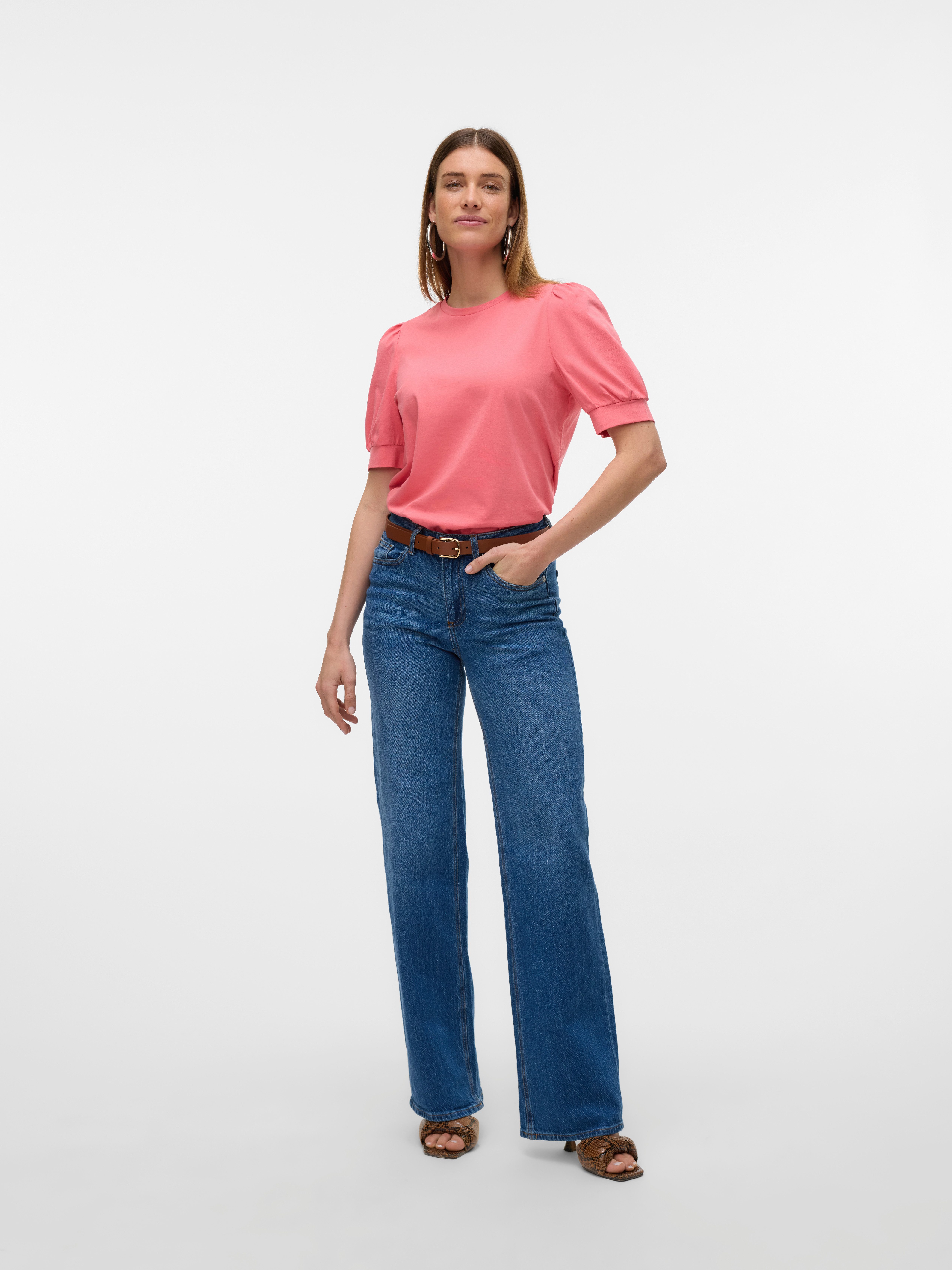 Vero Moda T-Shirt VMKERRY 2/4 O-NECK TOP VMA JRS NOOS mit Rundhalsausschnitt – Bild 5 von 5