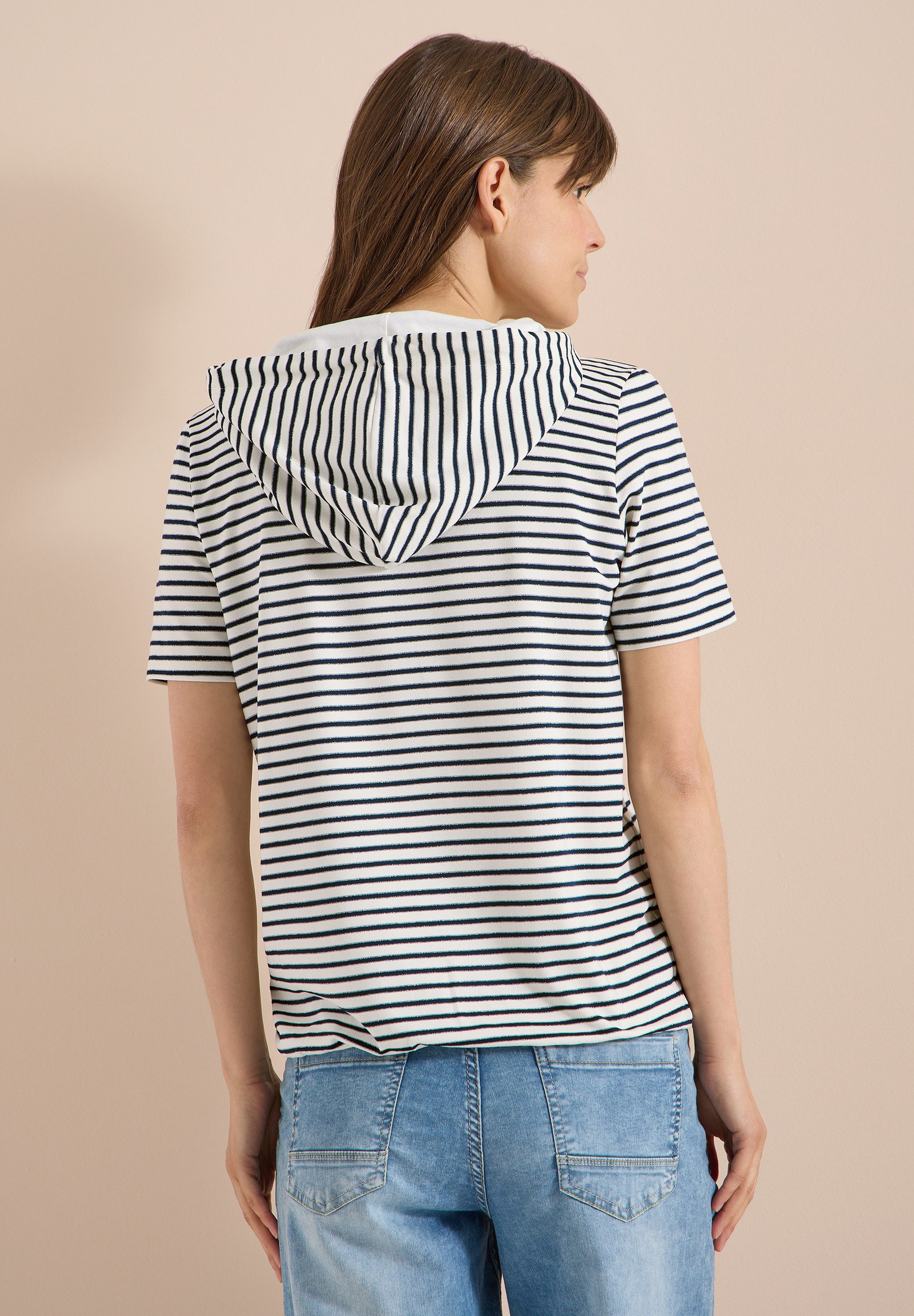 CECIL Kapuzenshirt mit Glitzer-Detail