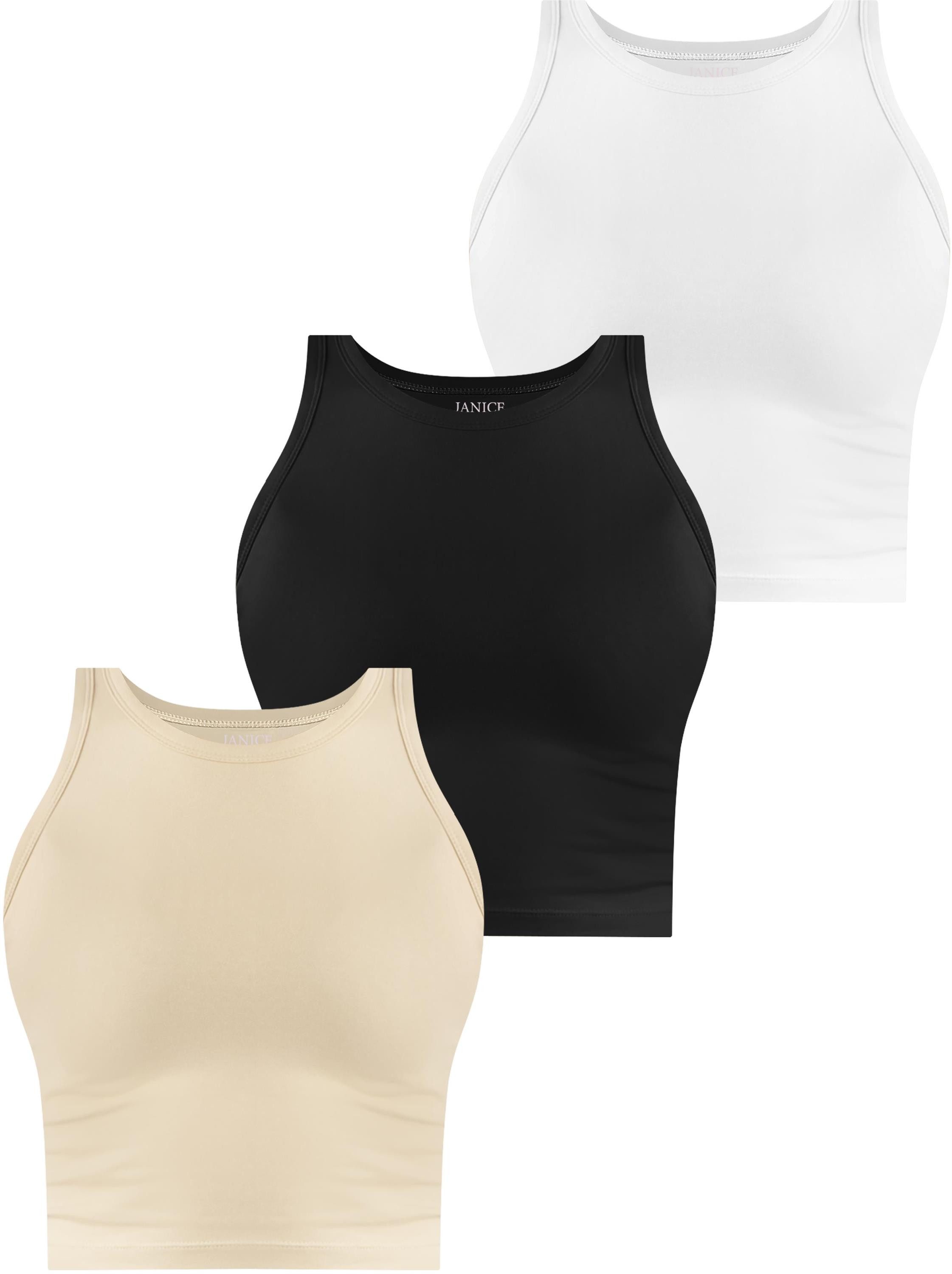 Janice Kurzarmshirt 3 x Damen crop günstig online kaufen