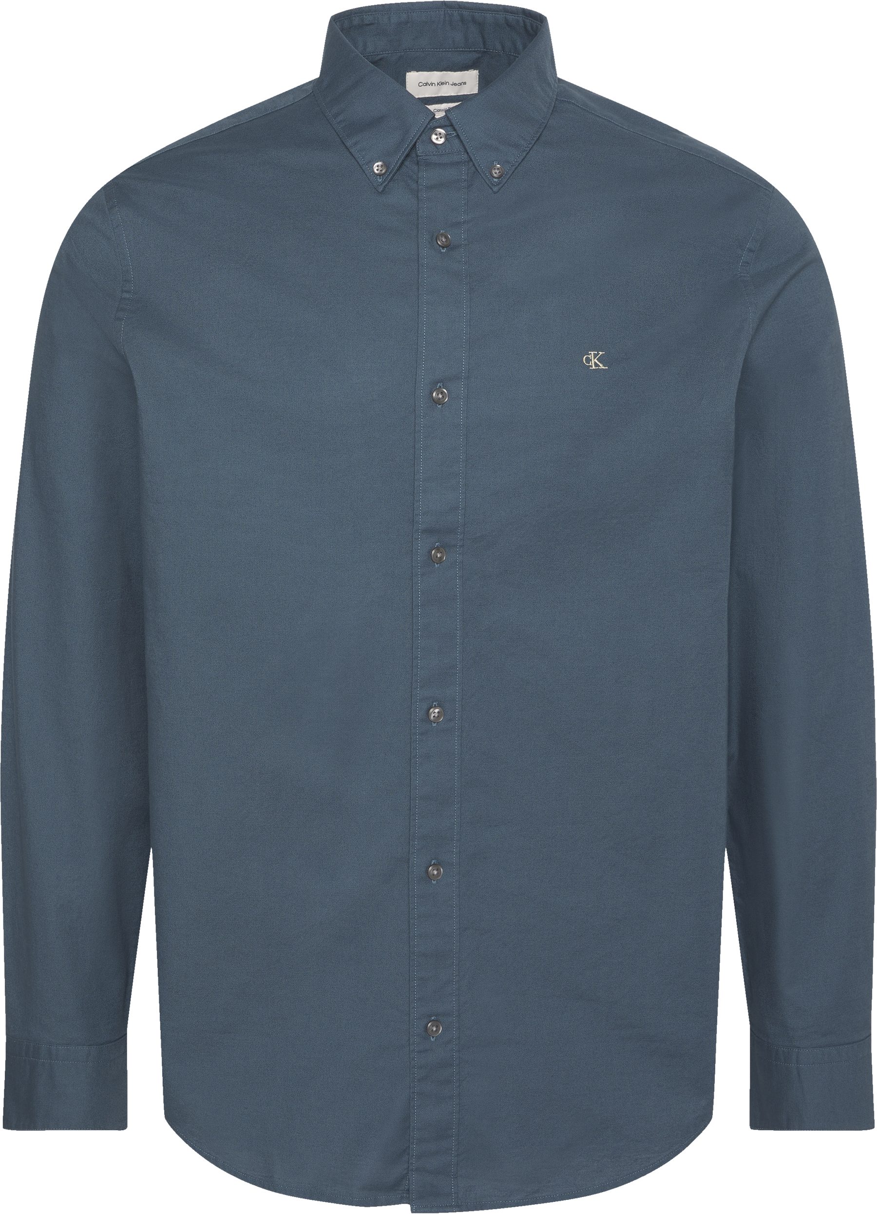 Calvin Klein Jeans Langarmhemd Button-Down-Kragen, Baumwoll-Stretch