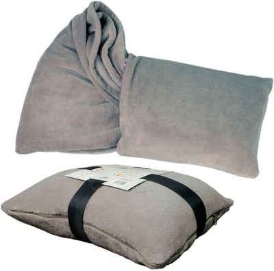 Wohndecke Verwandlungsdecke, Delindo Lifestyle, Kissen/Decke 2 in 1, Kuscheldecke