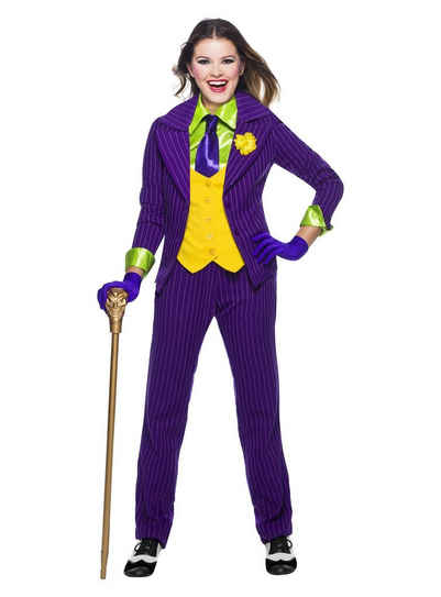 Charades Kostüm Classic Joker Premium, Hochwertiges Cosplay-Kostüm im Stil der klassischen Batman-Comics