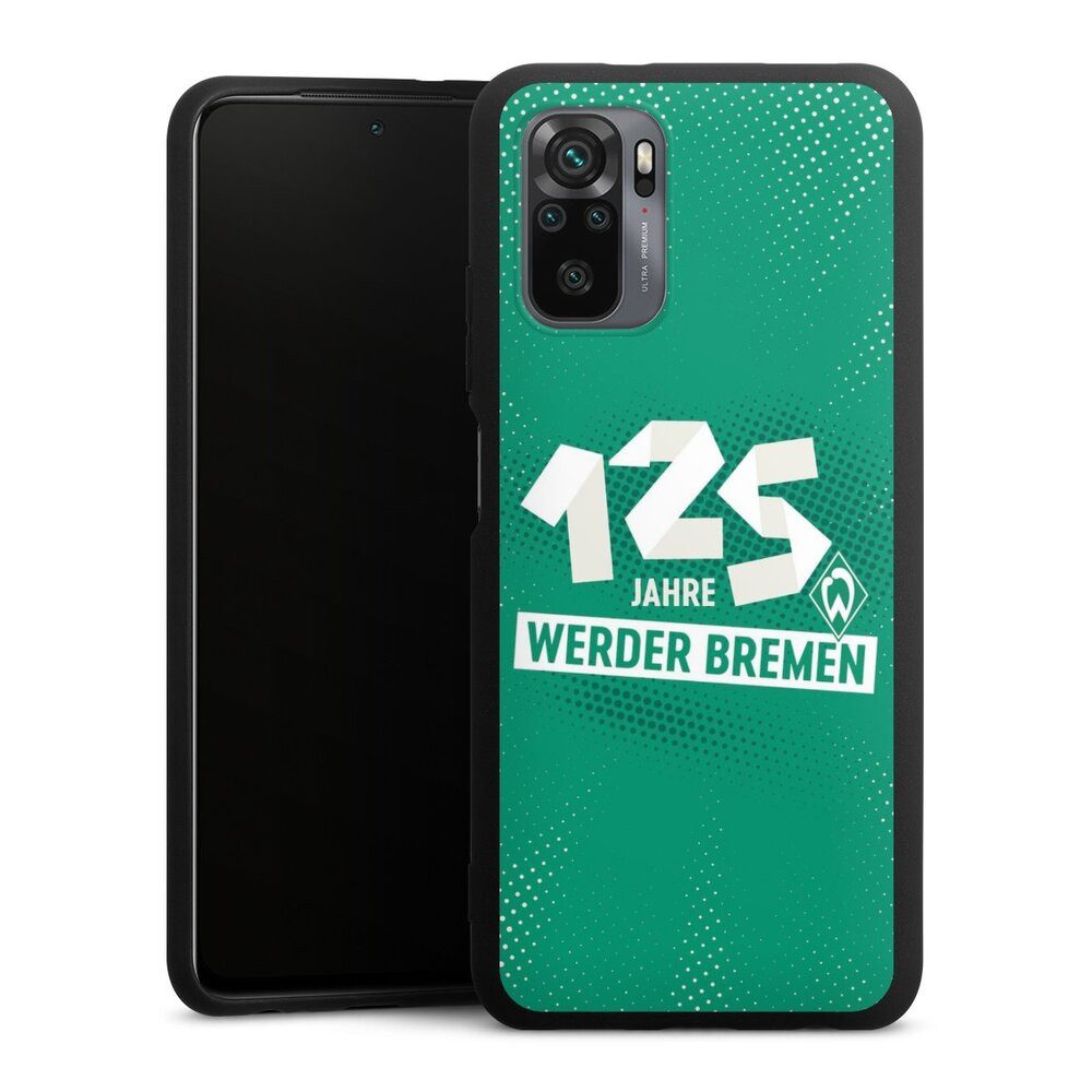 DeinDesign Handyhülle 125 Jahre Werder Bremen Offizielles Lizenzprodukt, Xiaomi Redmi Note 10S Silikon Hülle Premium Case Handy Schutzhülle