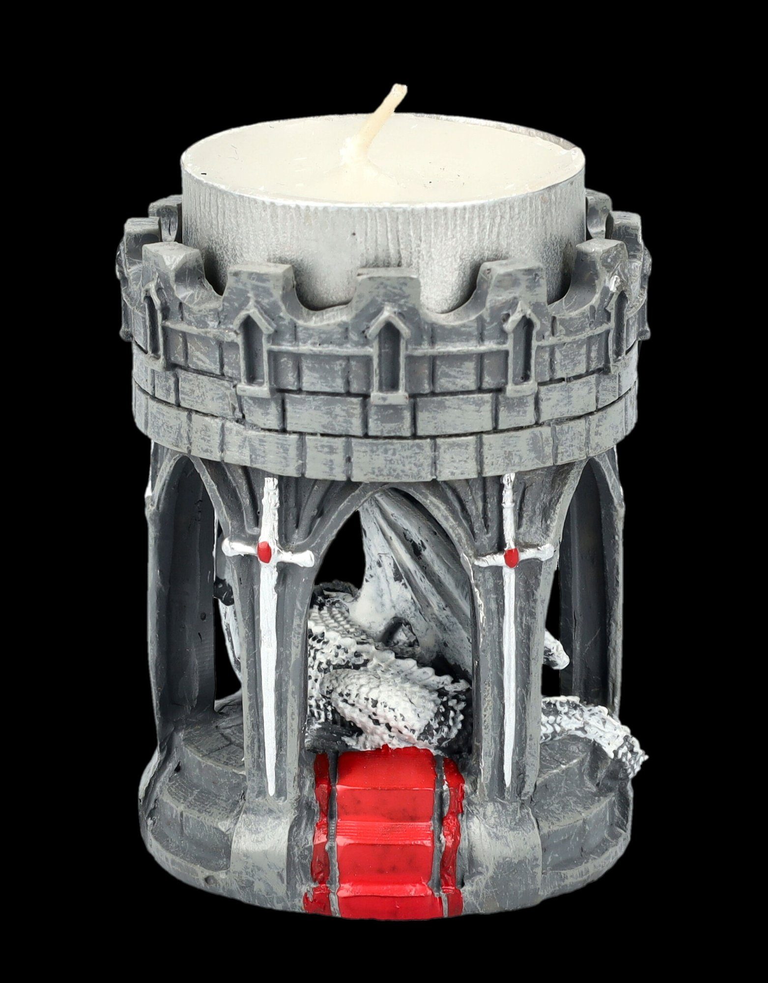 - Figuren Dekoration Drachen Shop Teelichthalter GmbH Drache Teelichthalter Valour Fantasy - Kerzenhalter