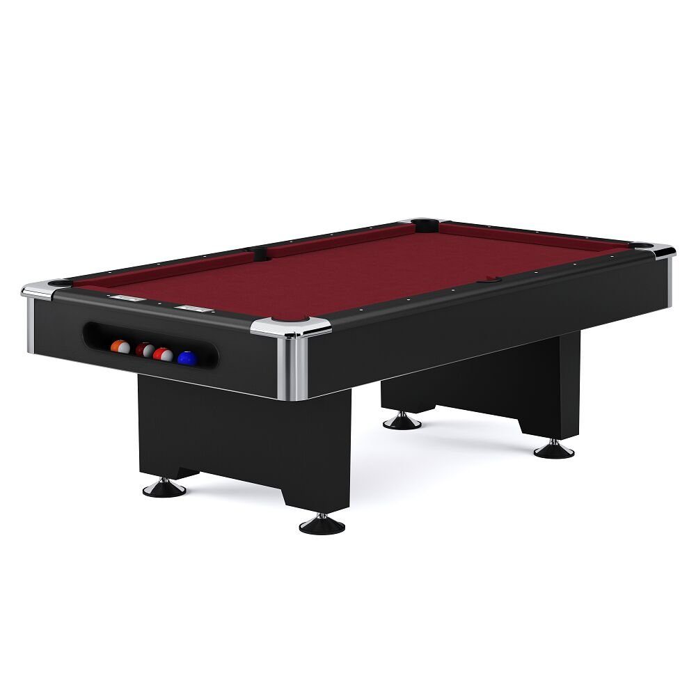 Automaten Hoffmann 8 ft ft 224x112 oder Club cm) Pro 9 Simonis in (Spielfeld Schiefer 860 Billardtisch Red, ft Schwarz, in Billardtisch Turnier Billardtisch 8