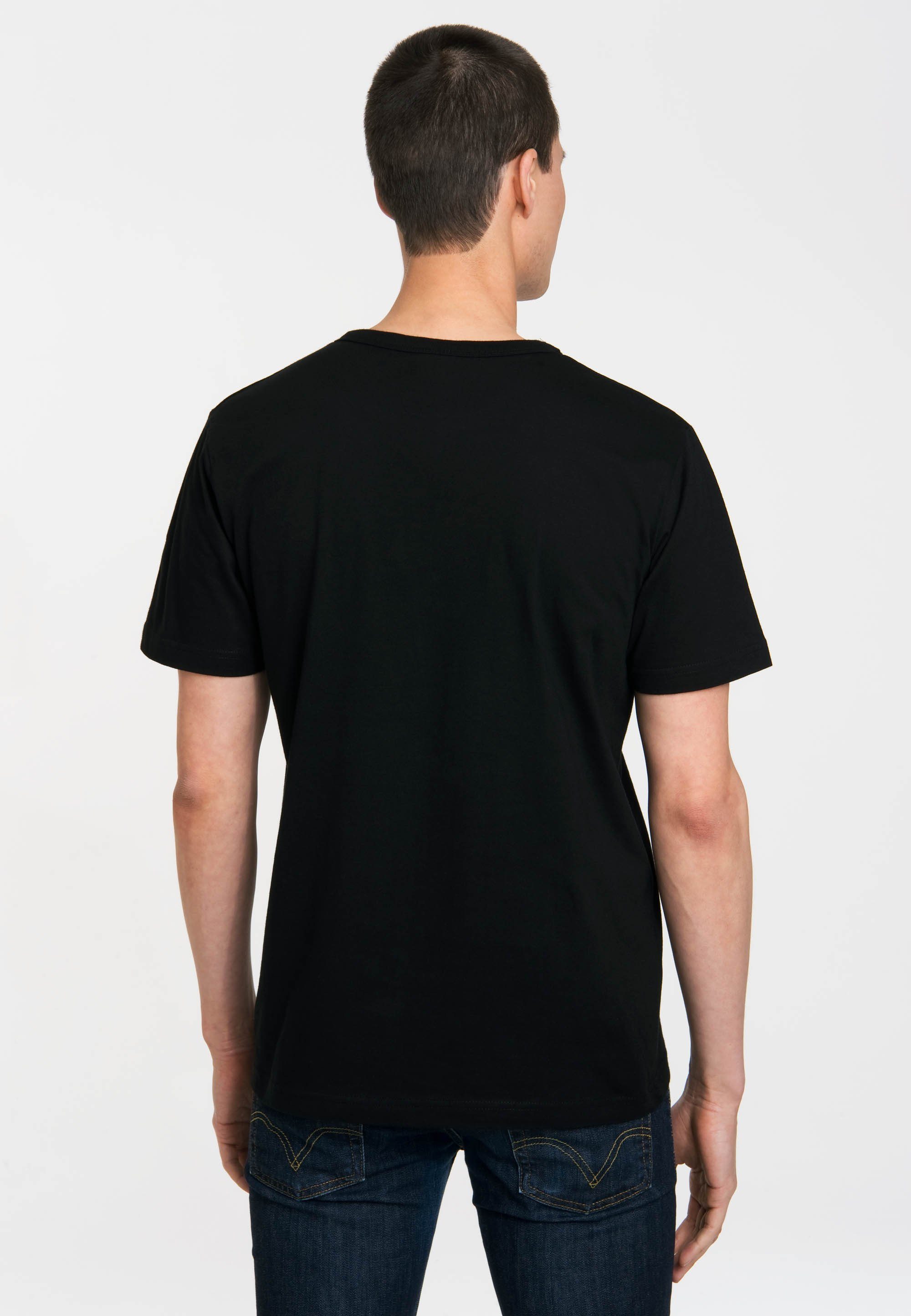 LOGOSHIRT T-Shirt Pac-Man - Jumping mit Pac Man-Print