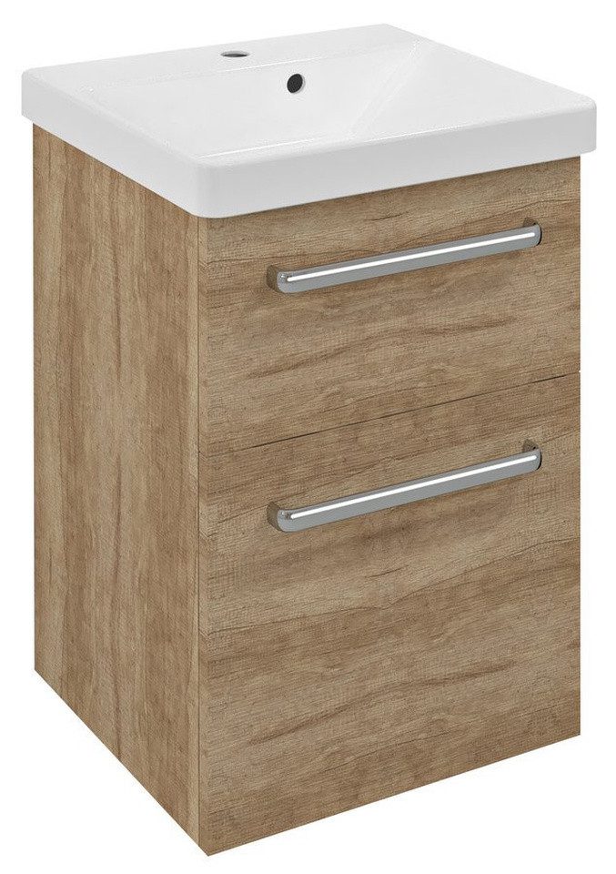 Sapho Waschbeckenunterschrank THEIA Unterschrank 46,4x70x44,2cm, 2xSchublade, Eiche Alabama Sapho-TH050-2222