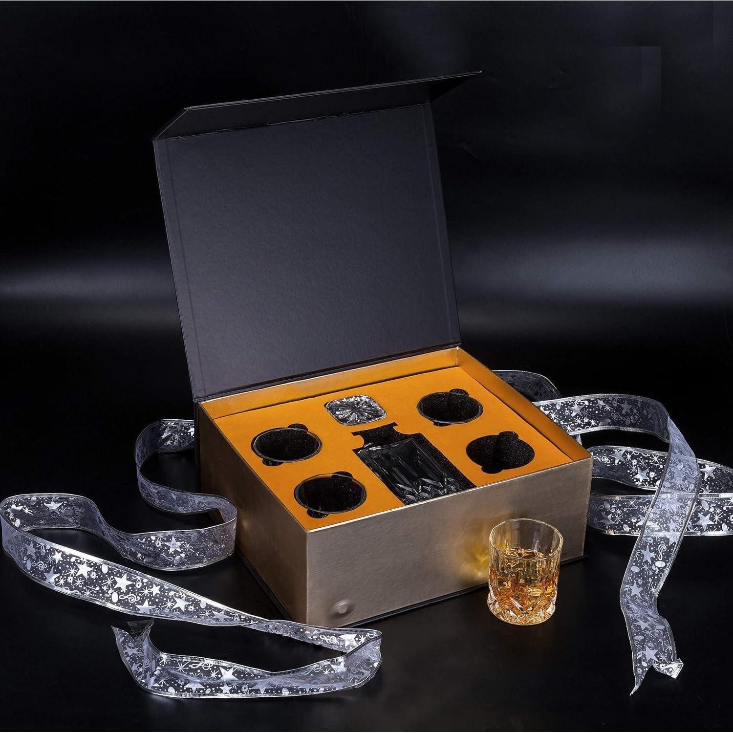 LuxusKollektion Gläser-Set Whiskey Gläser und Karaffe Set Kristall 750ml 5-teilig, Glas – Bild 4 von 5