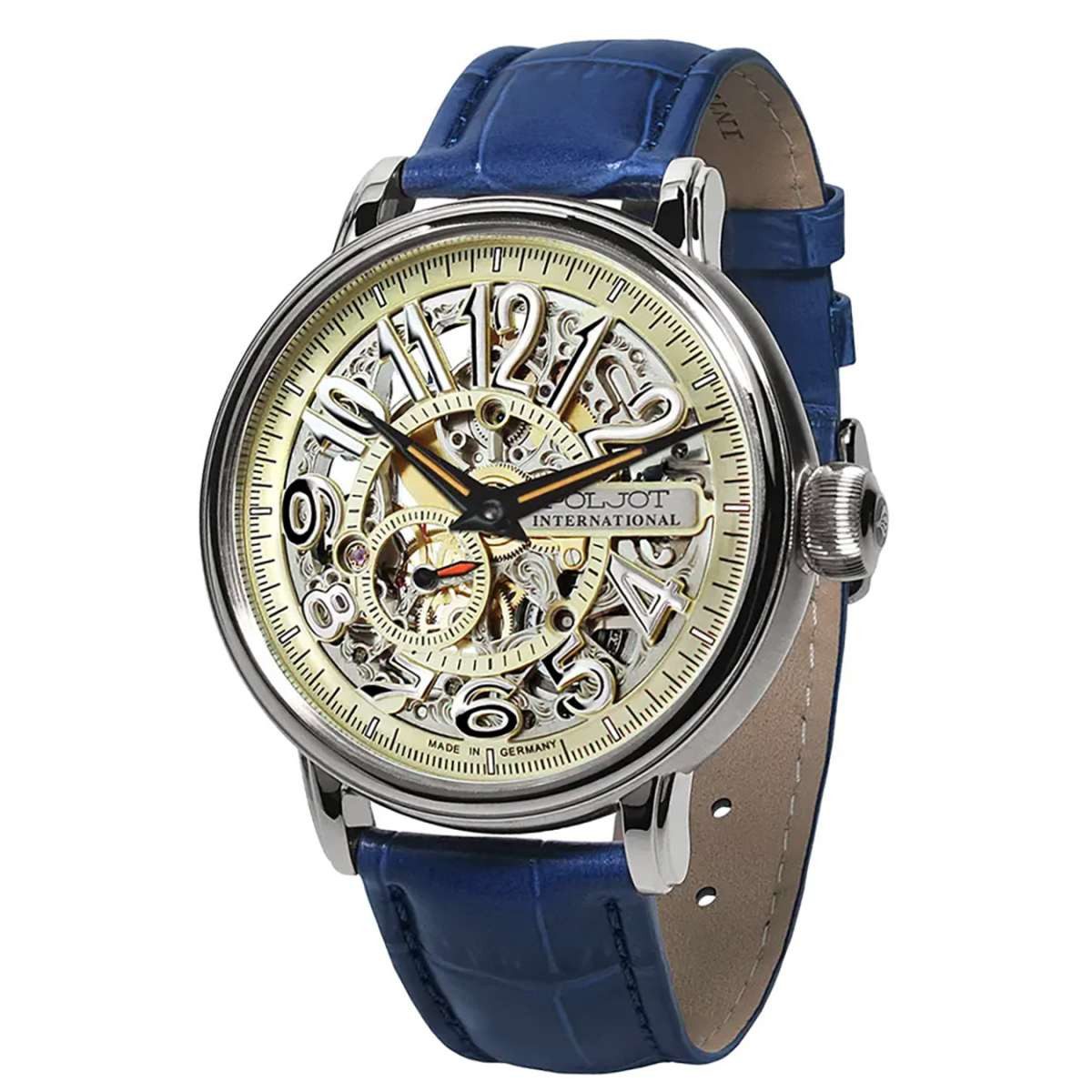 Poljot International Automatikuhr 5501.1910112, für Herren Dobronrav Blau/Silberfarben
