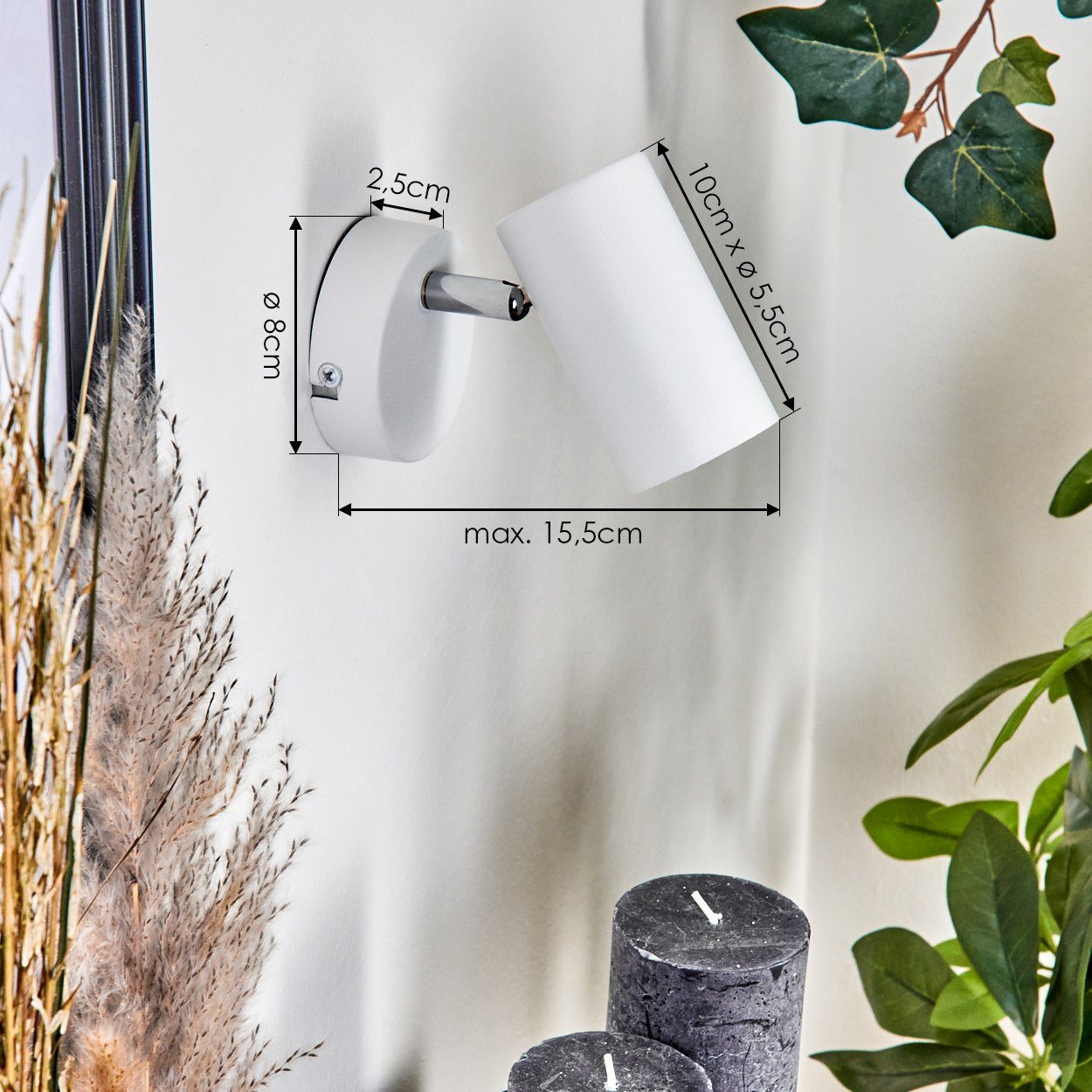 GU10 Metall hofstein Leuchtmittel, moderne verstellbarem aus Weiß/Chromfarben, x Deckenlampe Deckenleuchte 1 1-flammig, mit Deckenleuchte Schirm, in ohne